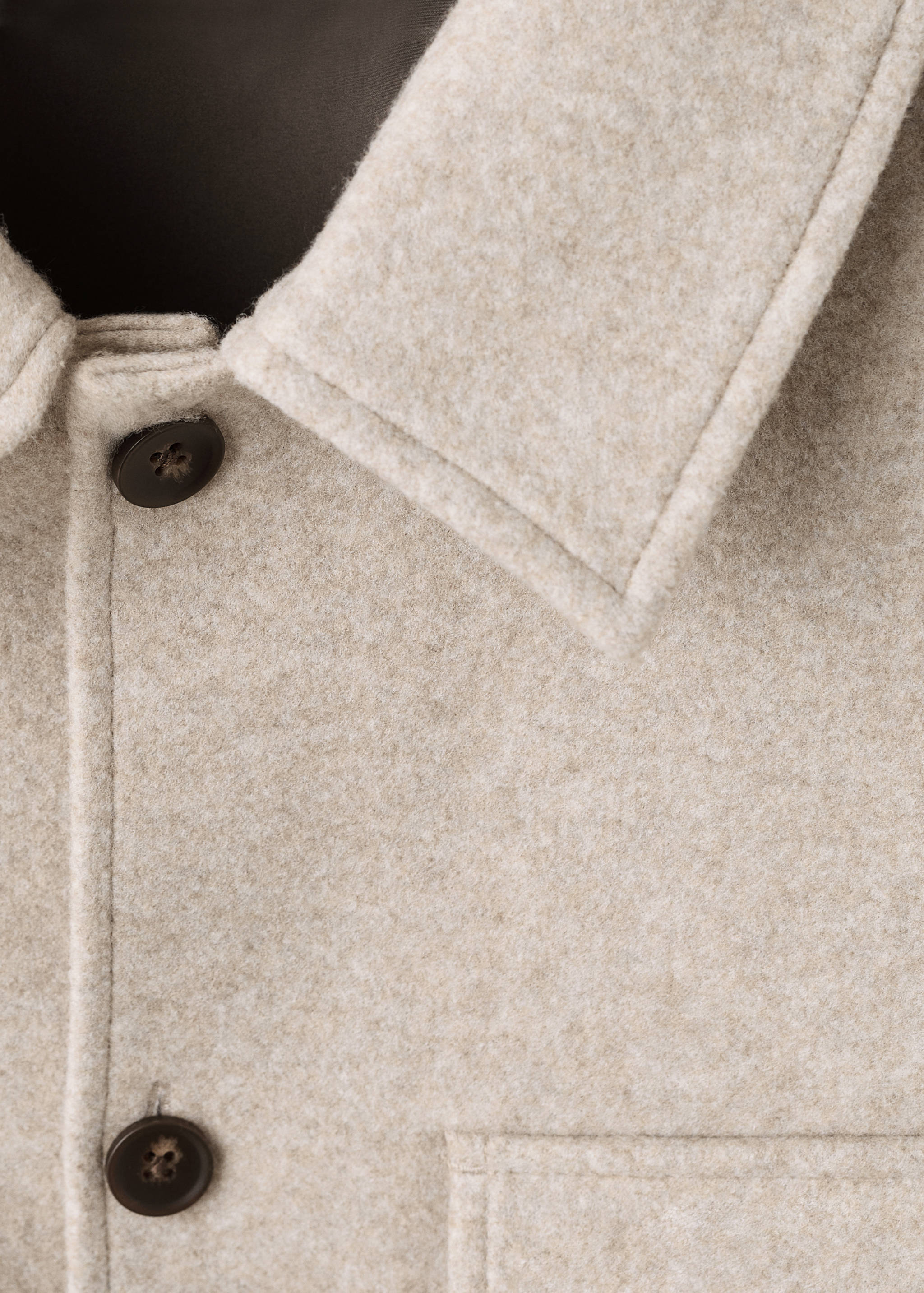 Surchemise mélange de laine à poches - Détail de l'article 0