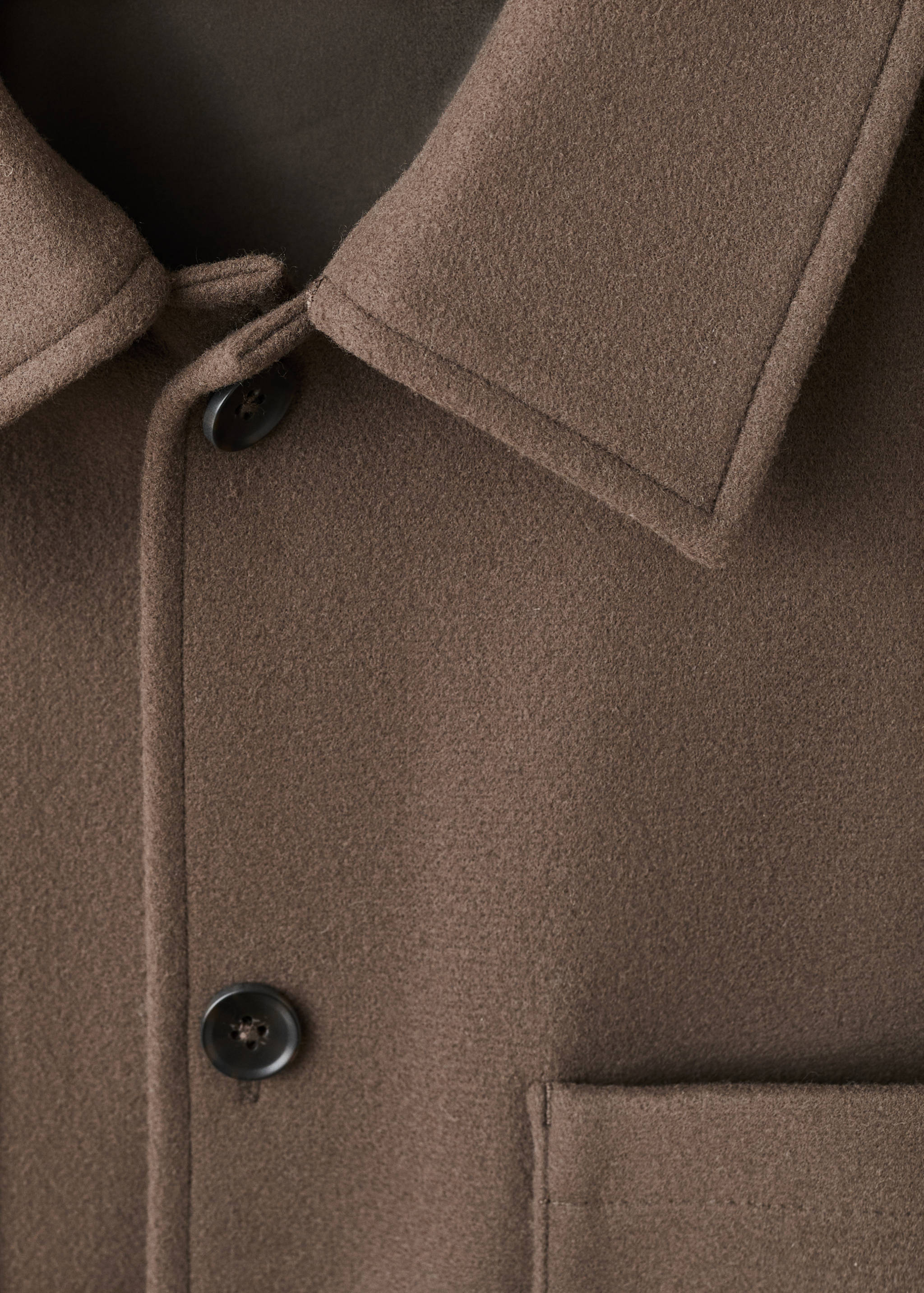 Wool overshirt with pockets - Details of the article 8