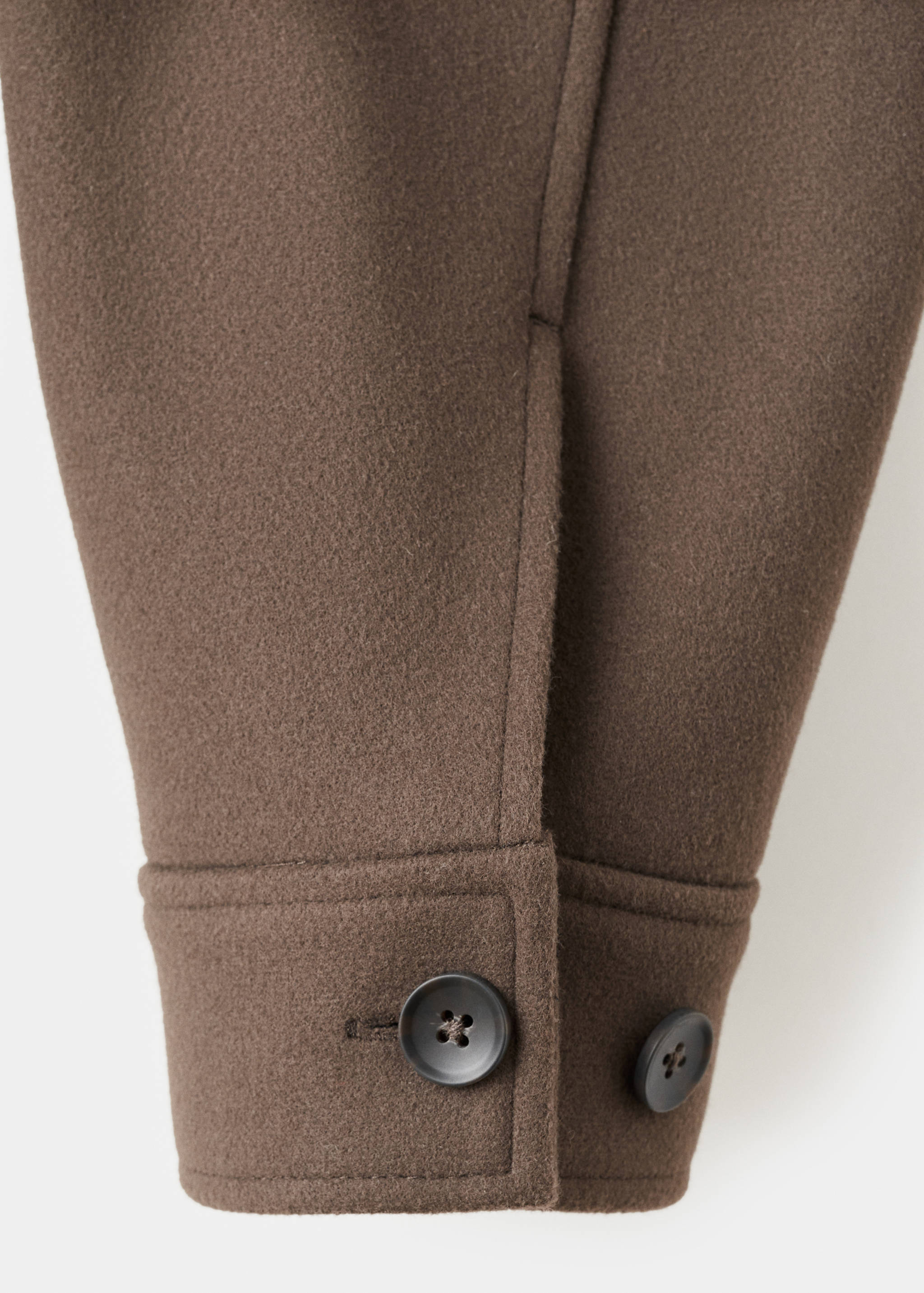 Wool overshirt with pockets - Details of the article 0