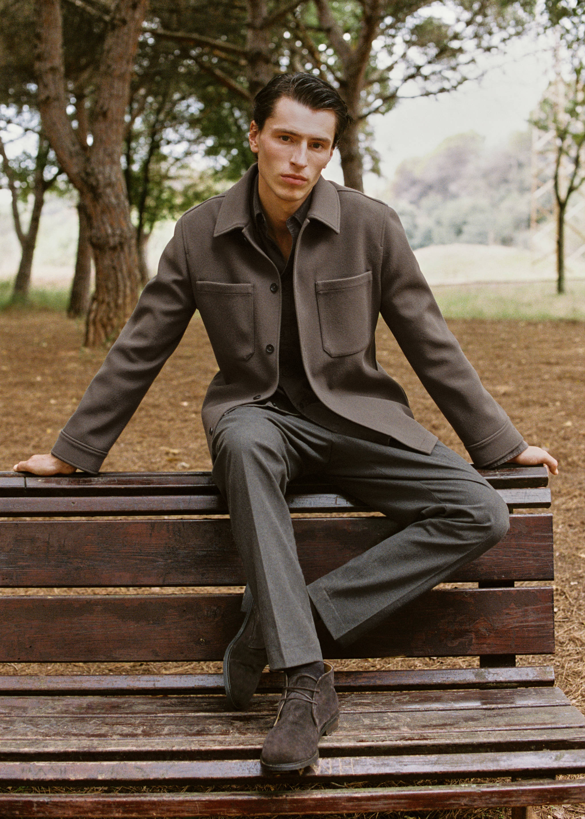 Wool overshirt with pockets - Details of the article 3