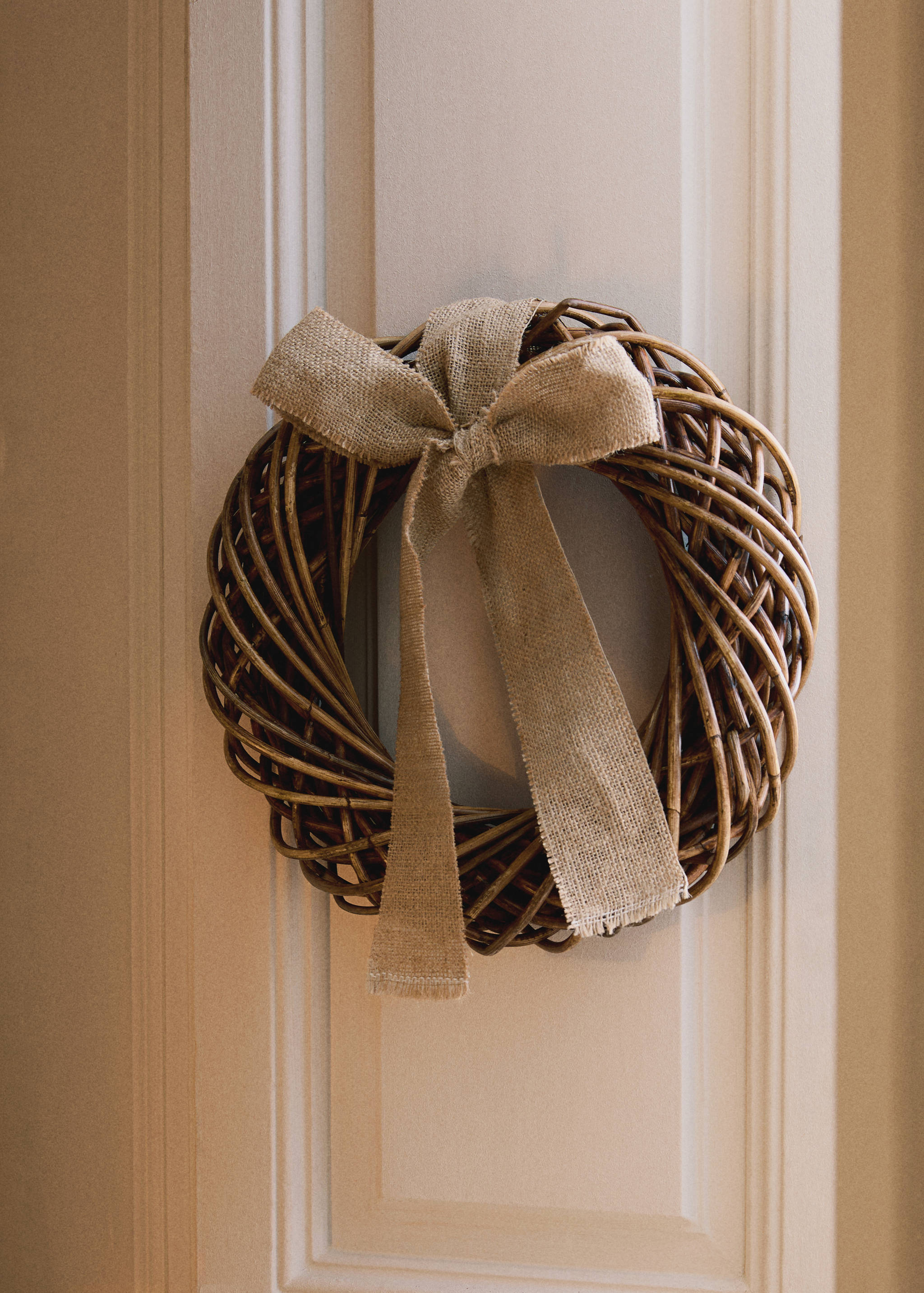 Thick rattan Christmas crown - General plane