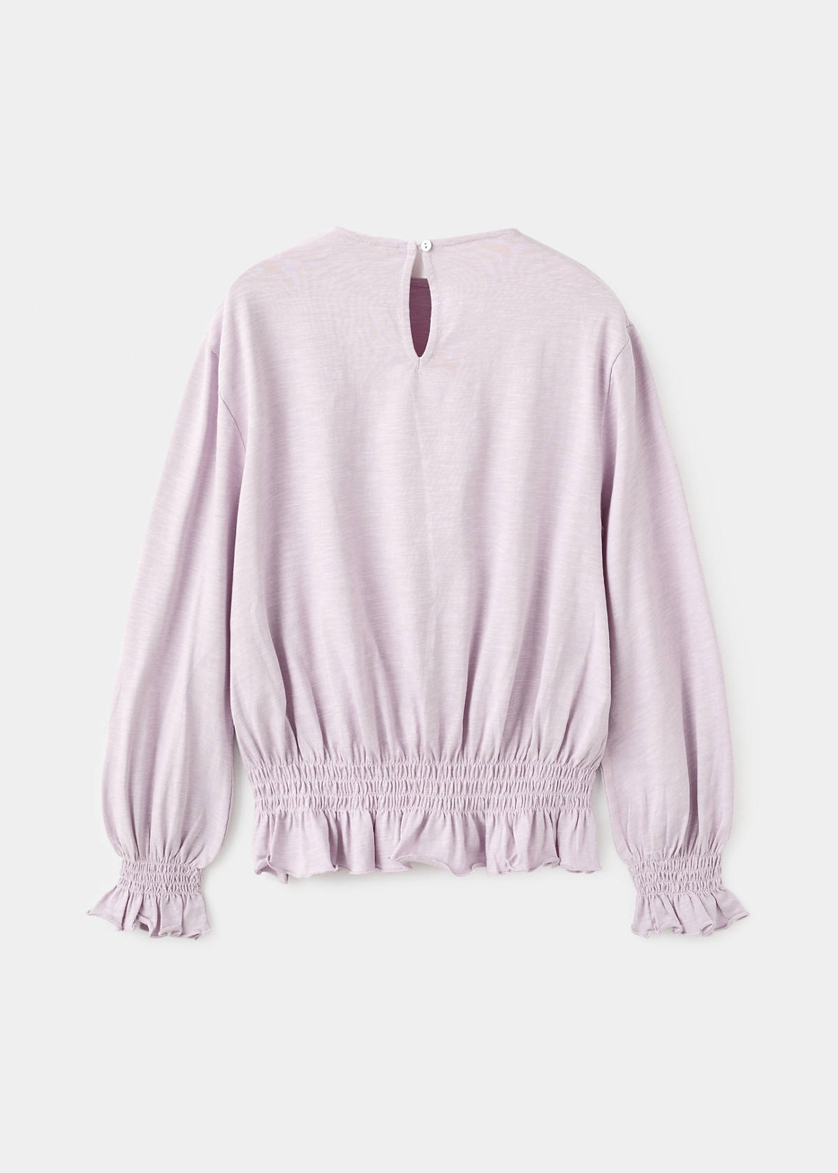 T-shirt with gathered details — Light/Pastel Purple