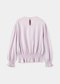 T-shirt with gathered details — Light/Pastel Purple 3