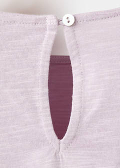 T-shirt with gathered details — Light/Pastel Purple 2