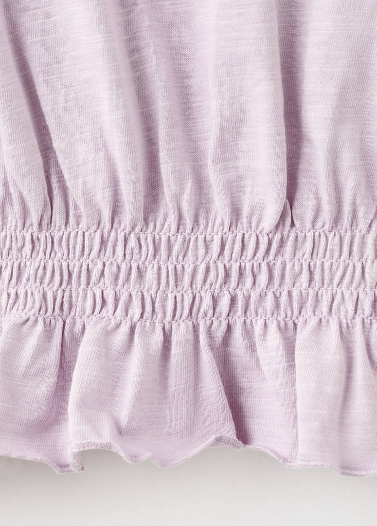 T-shirt with gathered details — Light/Pastel Purple