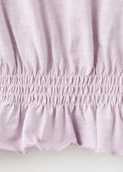 T-shirt with gathered details — Light/Pastel Purple 4