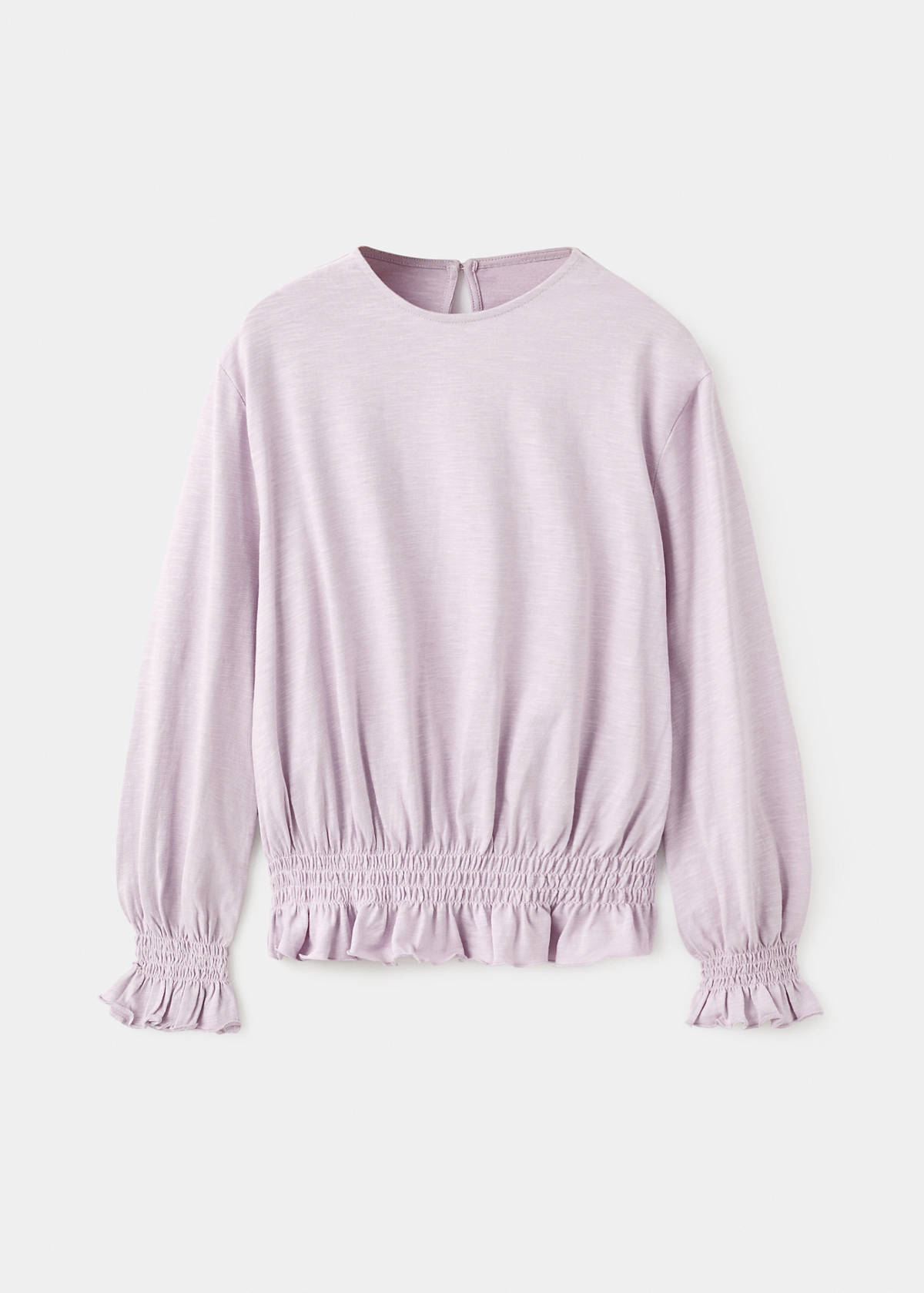 T-shirt with gathered details — Light/Pastel Purple