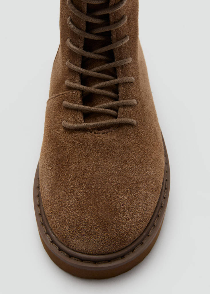 Fringed leather boots — Medium Brown