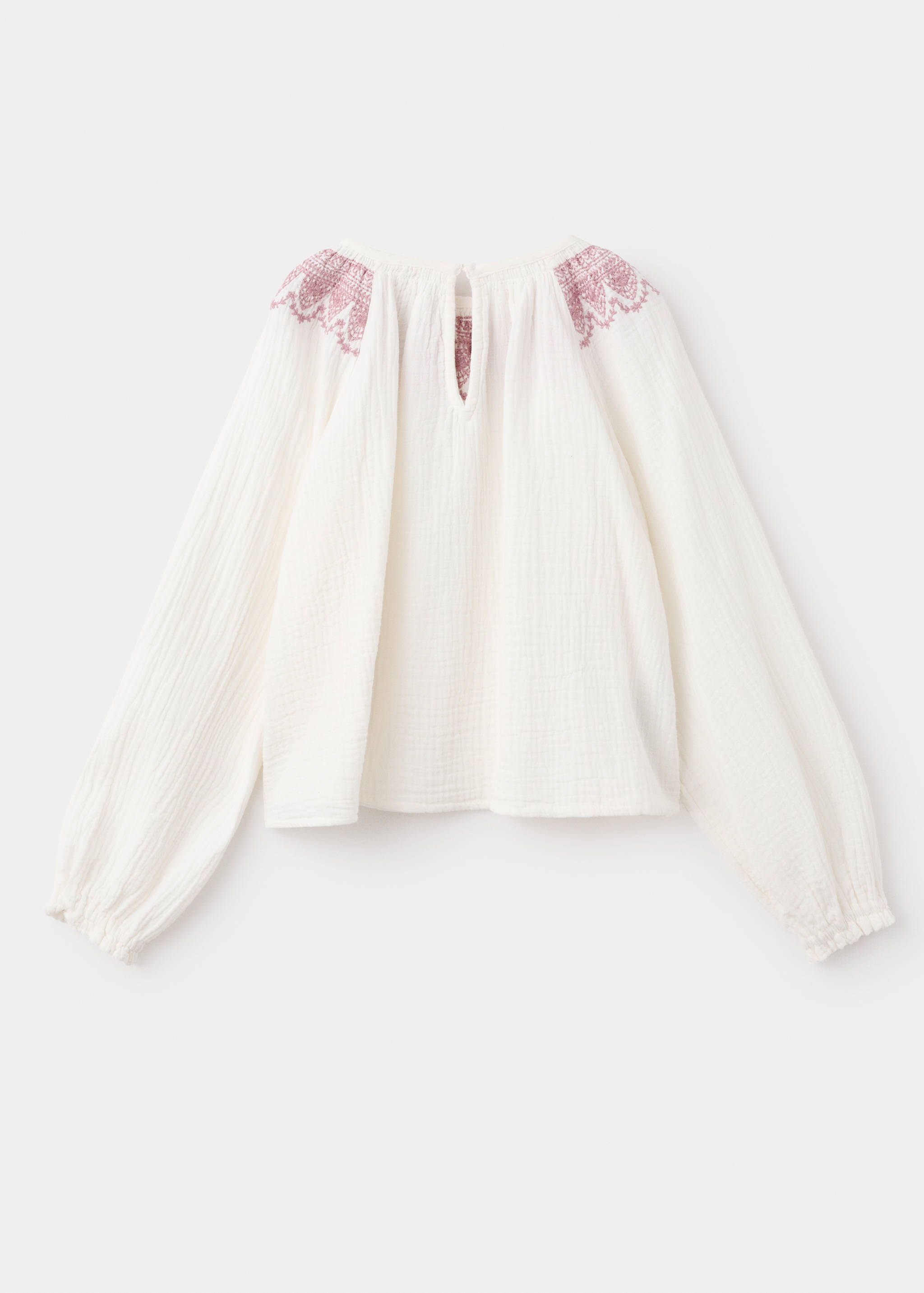 Embroidered cotton blouse - Reverse of the article