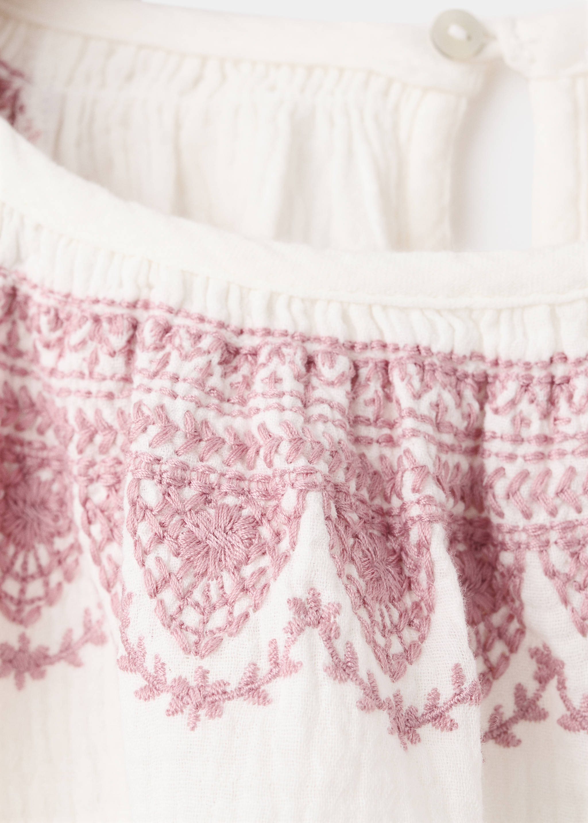 Embroidered cotton blouse - Details of the article 8