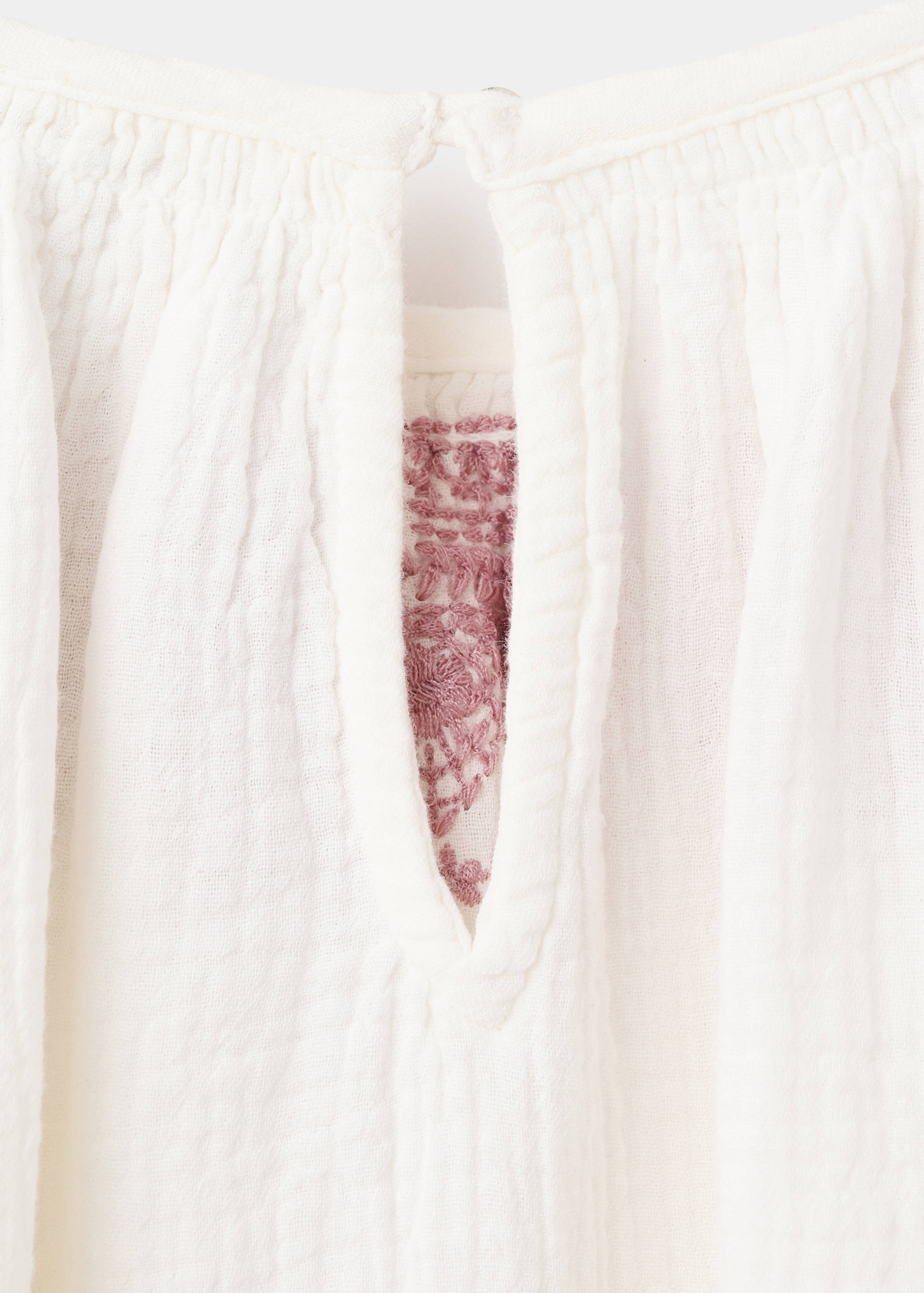 Embroidered cotton blouse - Details of the article 0