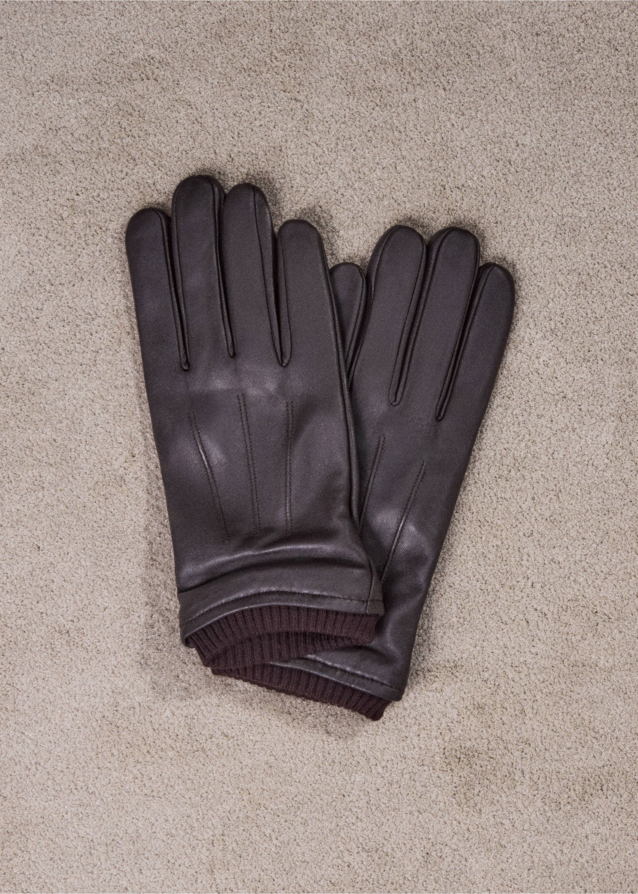 Guantes 100% piel detalle fruncido - Detalle del artículo 9, Marrón. Ref: 17087894-00.