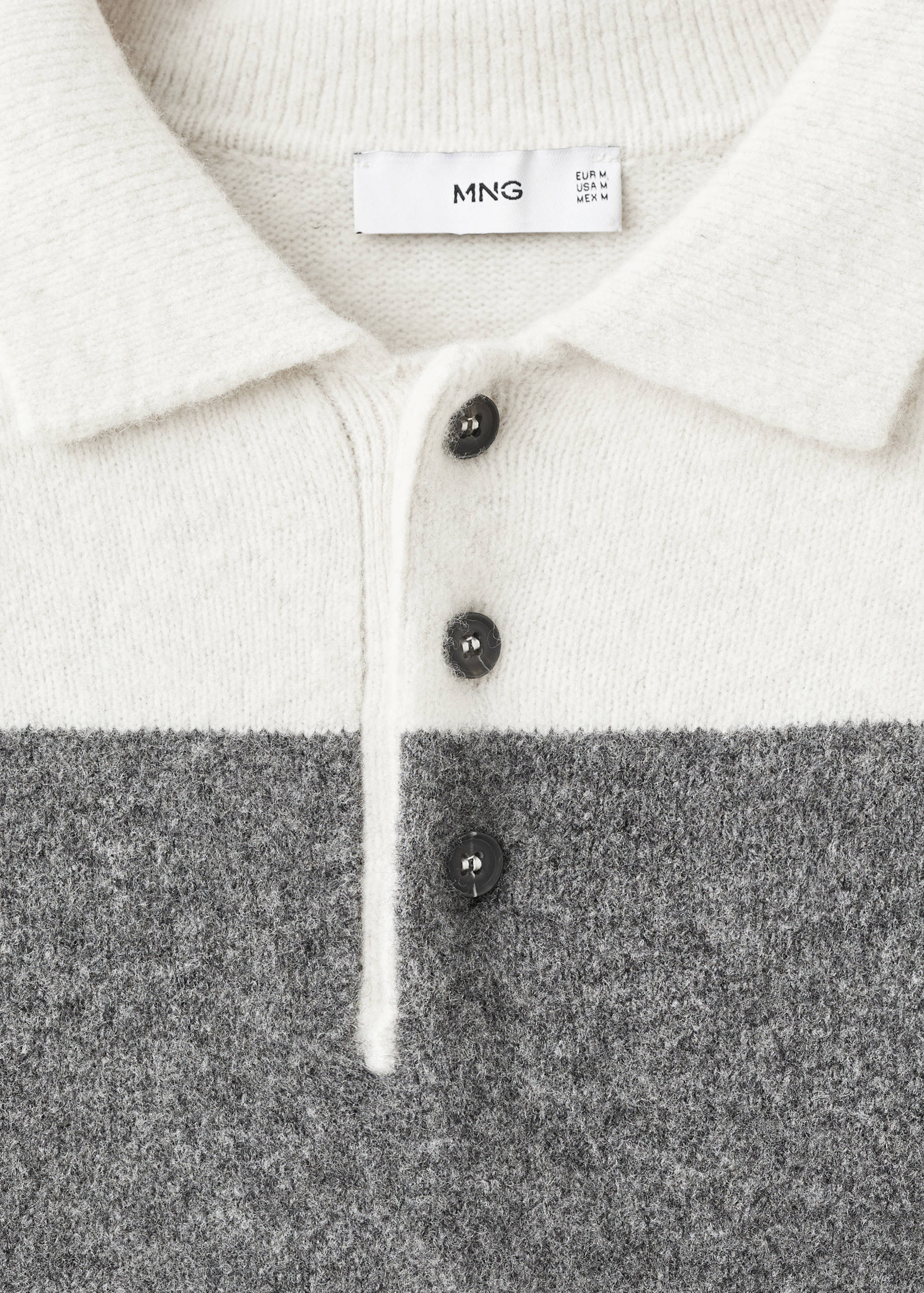 Knitted wool blend polo sweater - Details of the article 8