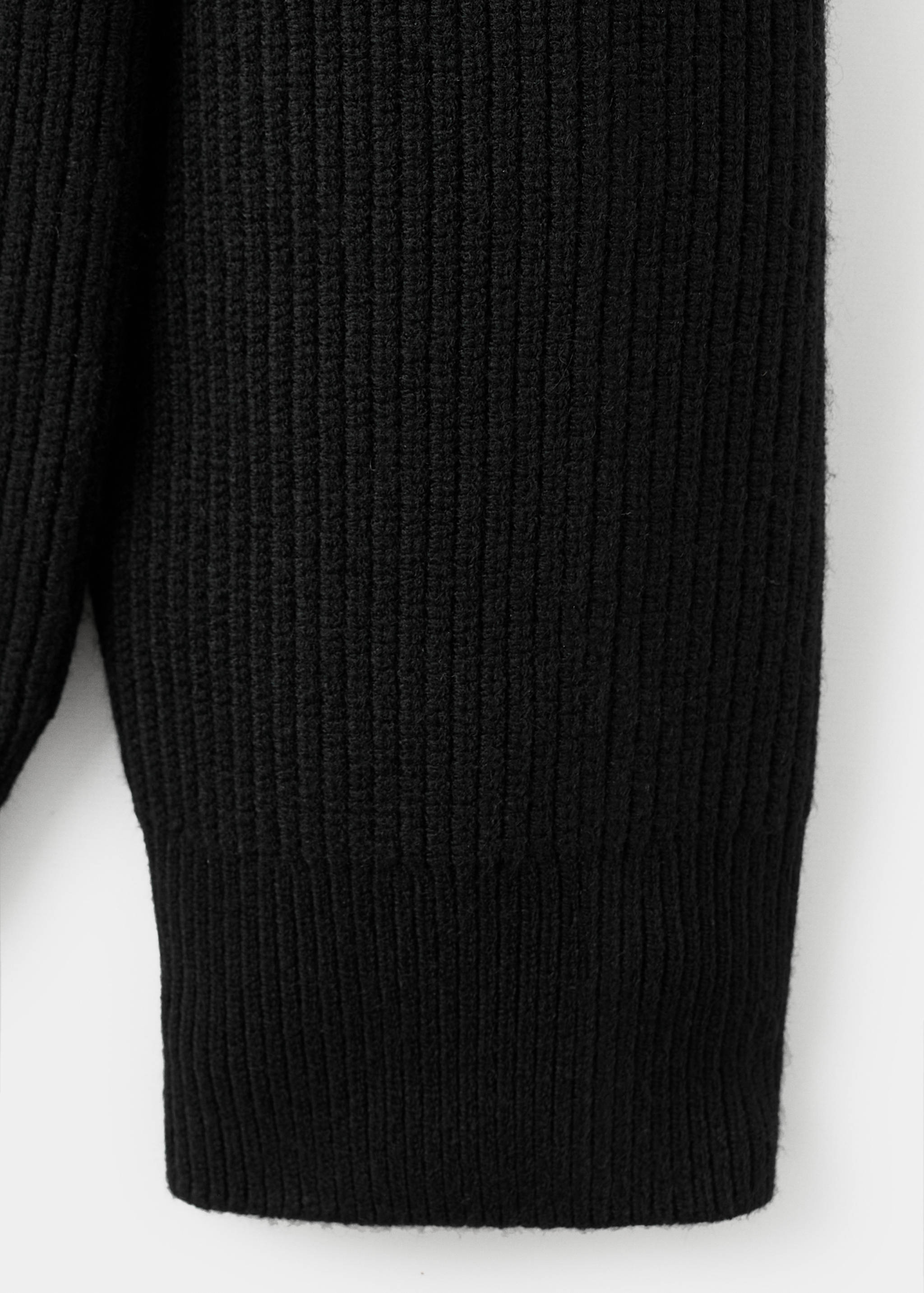 Ribbed-knit cardigan with zipper - Details of the article 0