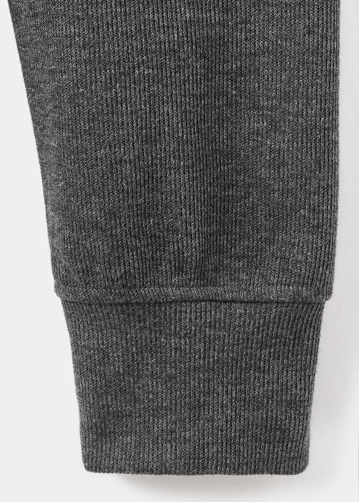 Regular-fit polo sweatshirt — Charcoal