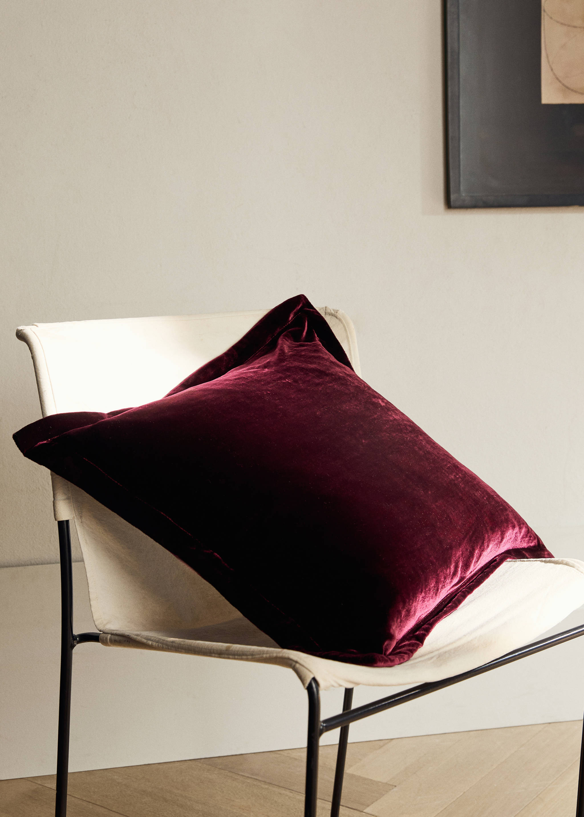 Housse de coussin en velours et soie 45x45 cm - Plan général