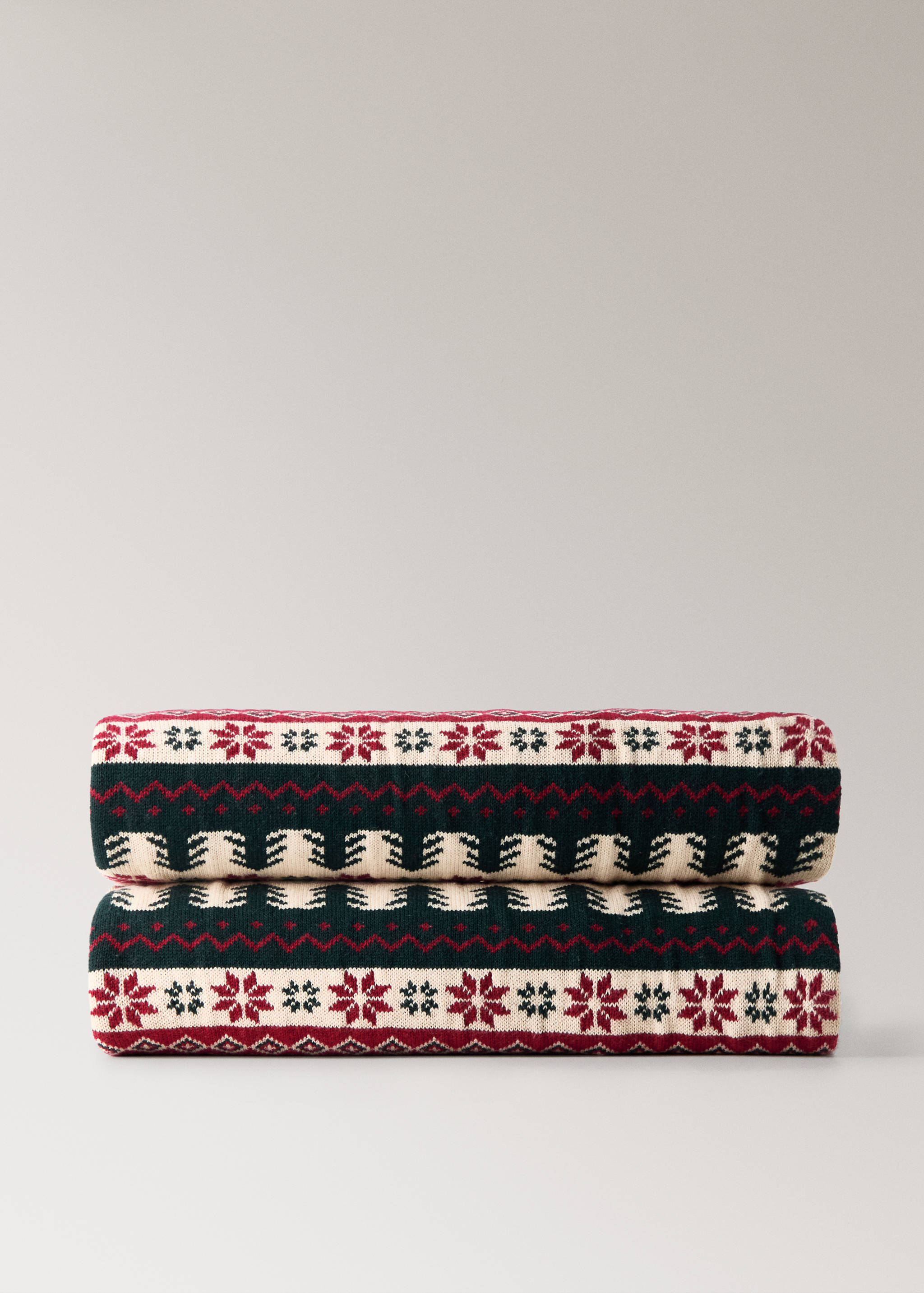 Children's jacquard wool blanket with Christmas design - Article without model