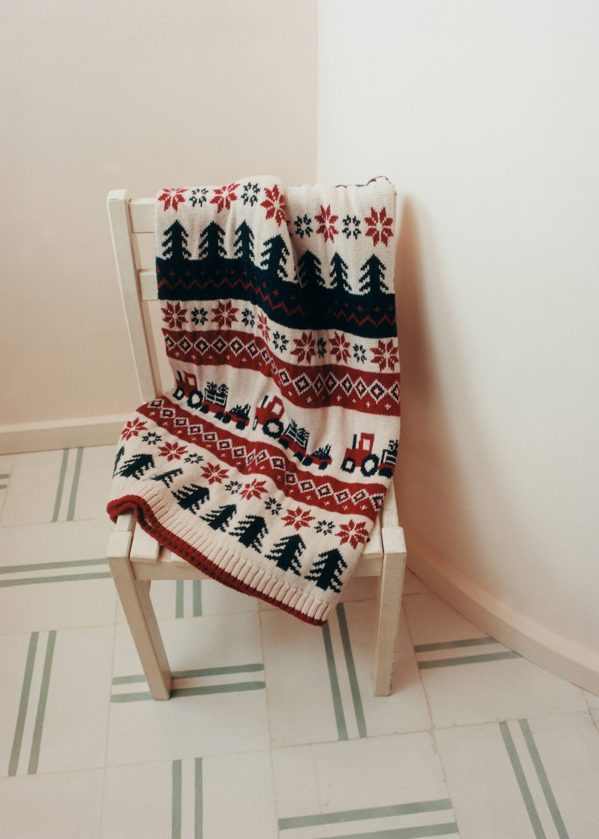 Children's jacquard wool blanket with Christmas design - Details of the article 6