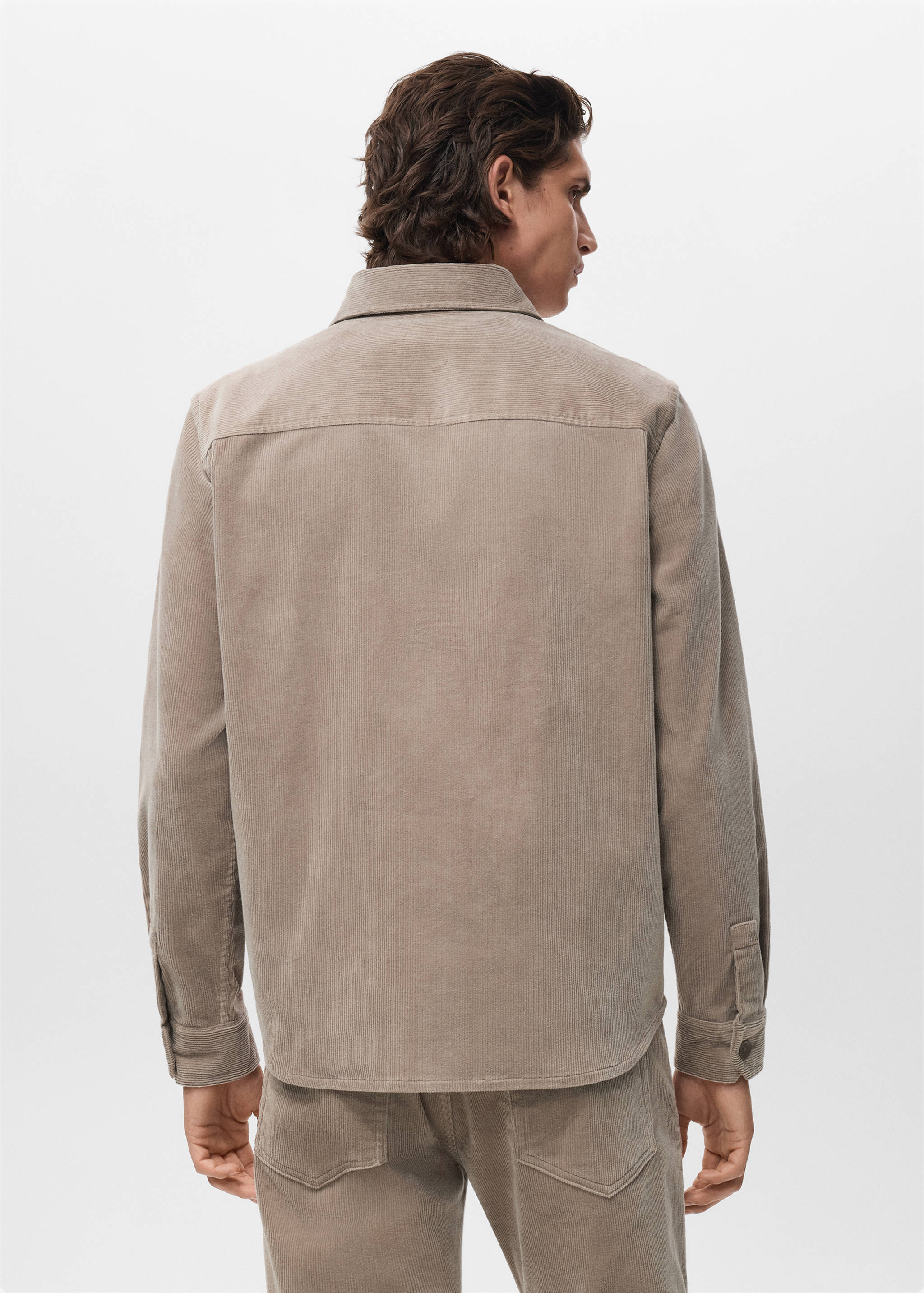 Corduroy cotton overshirt - Reverse of the article