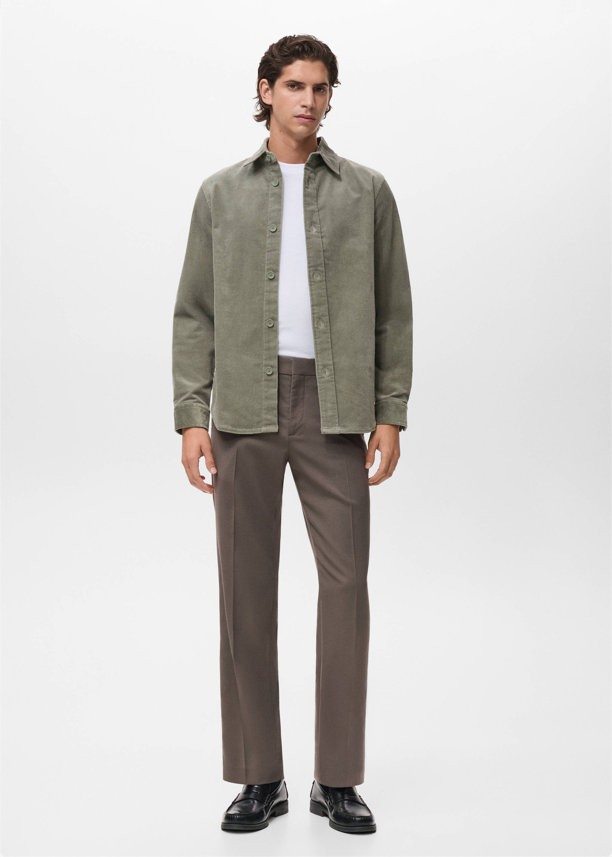 Corduroy cotton overshirt - General plane