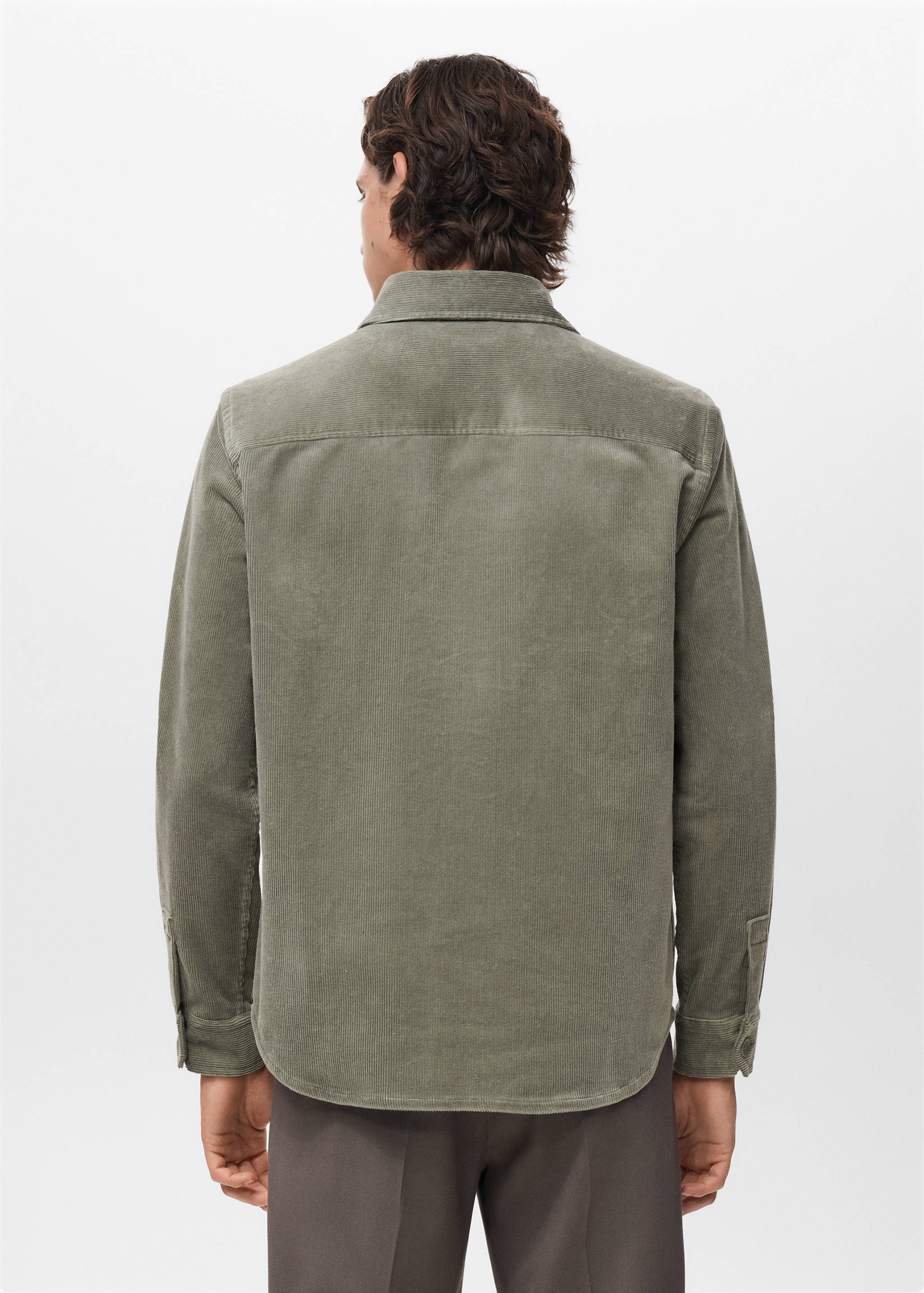 Corduroy cotton overshirt - Reverse of the article