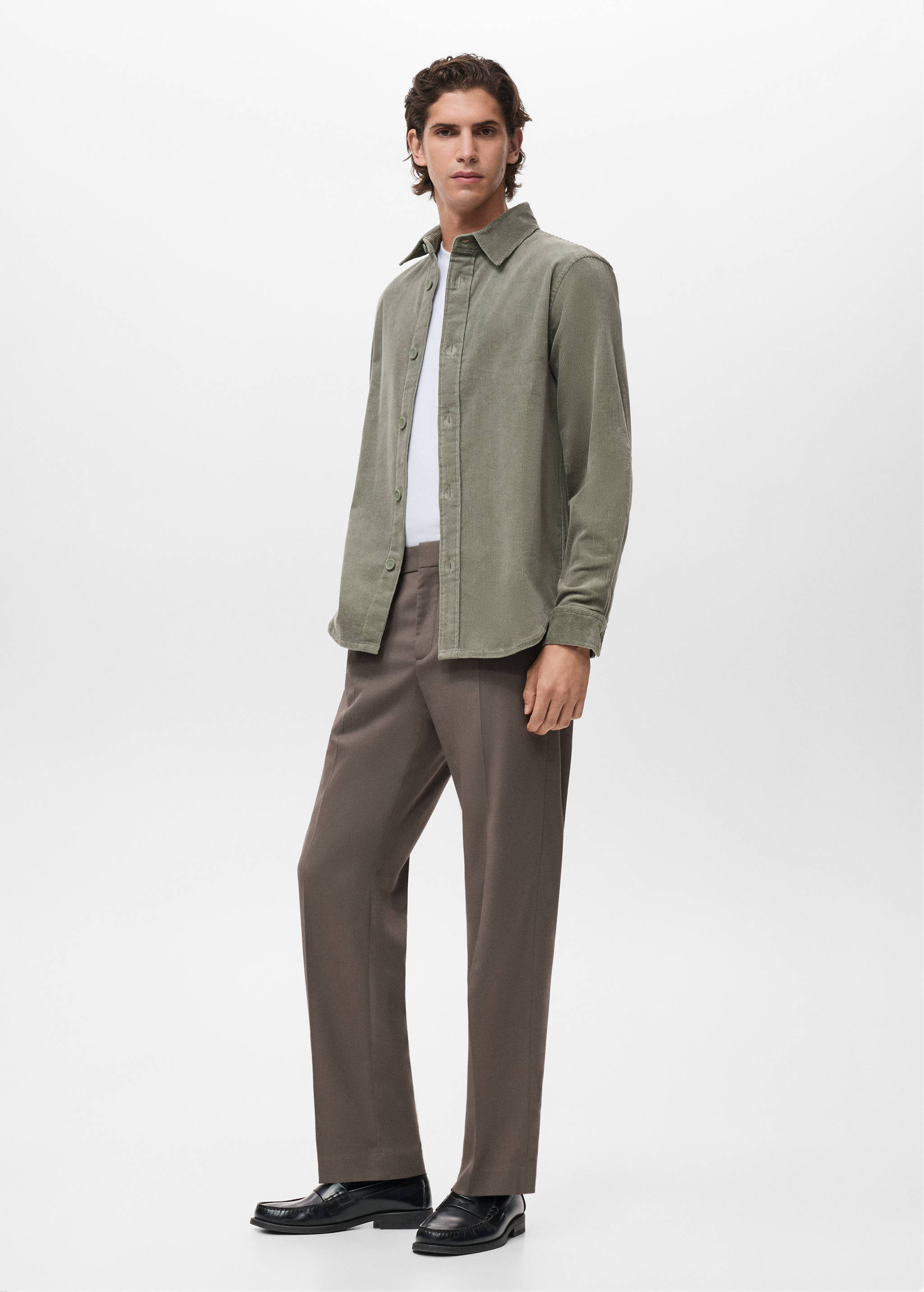 Corduroy cotton overshirt - Details of the article 2