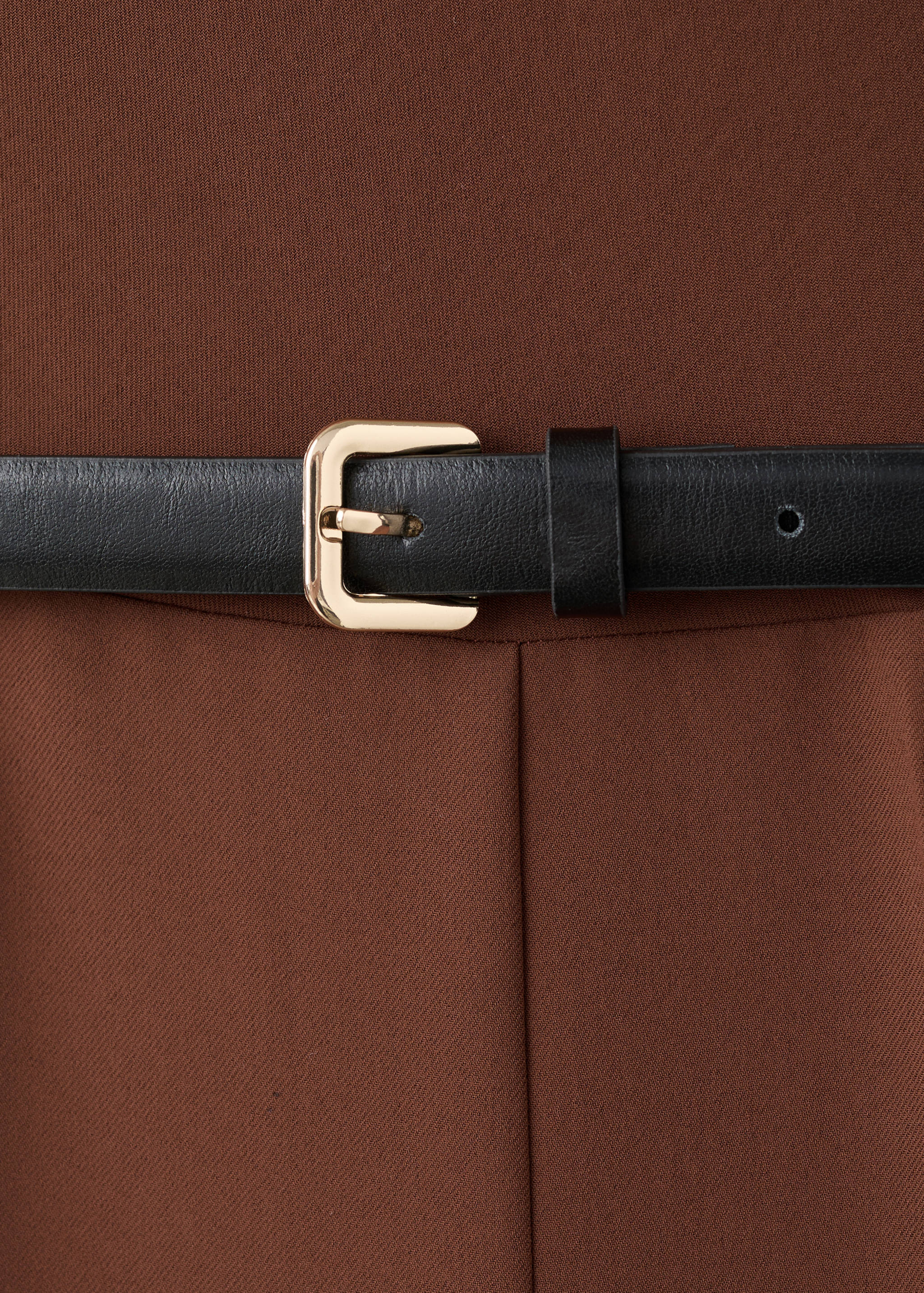 Jumpsuit with draped neck and belt - Details of the article 8