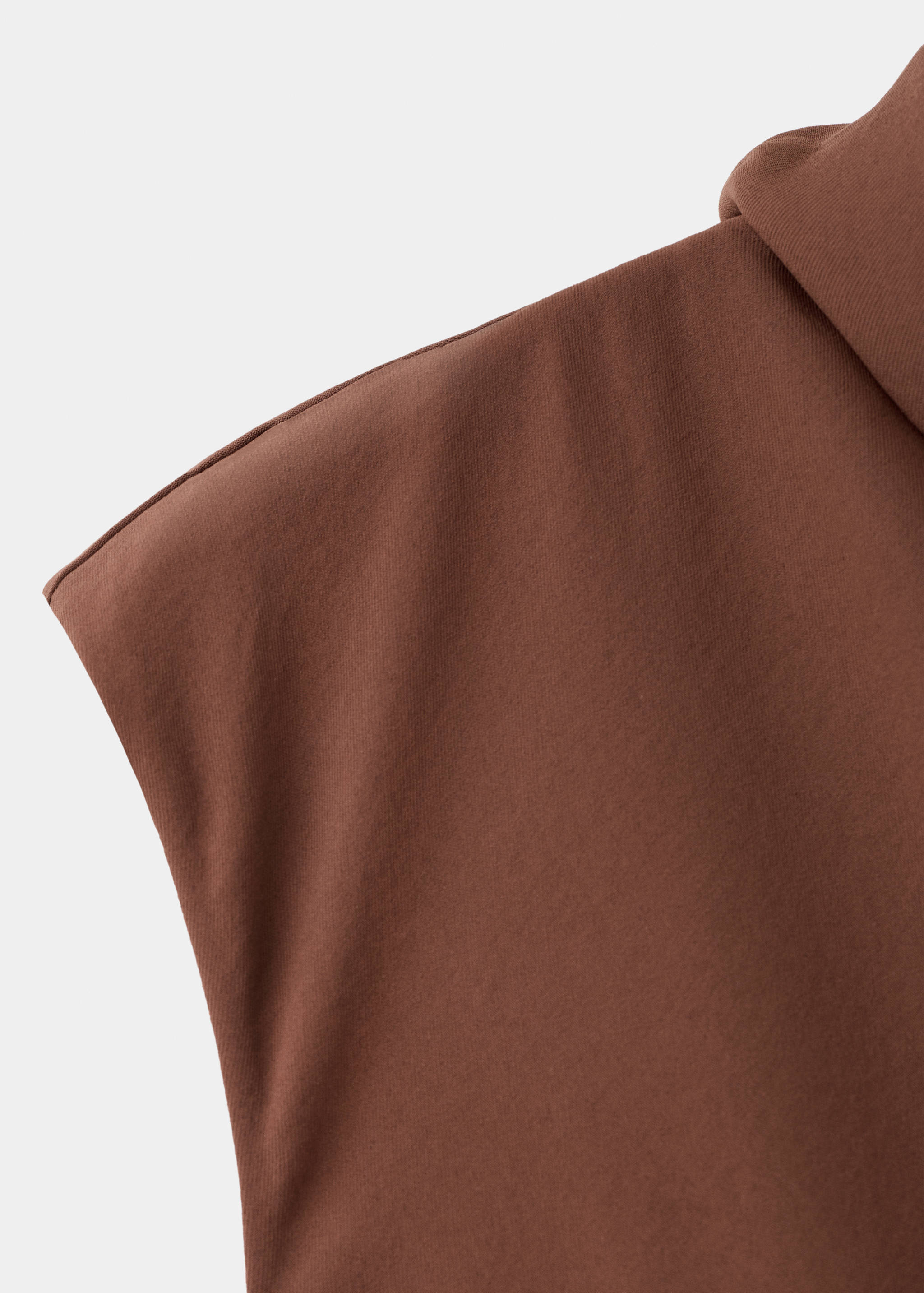 Jumpsuit with draped neck and belt - Details of the article 0