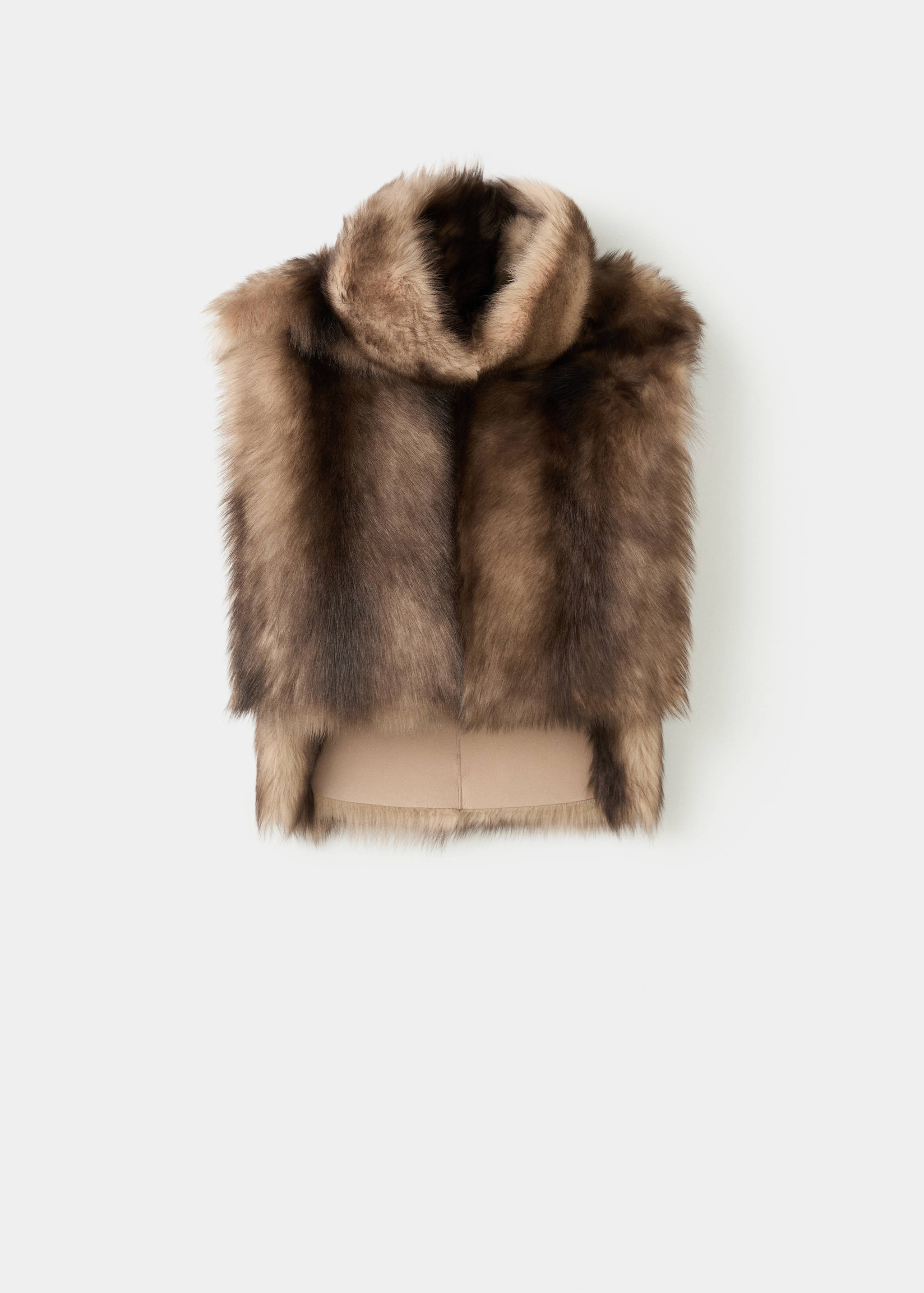 Faux-fur turtleneck vest - Article without model