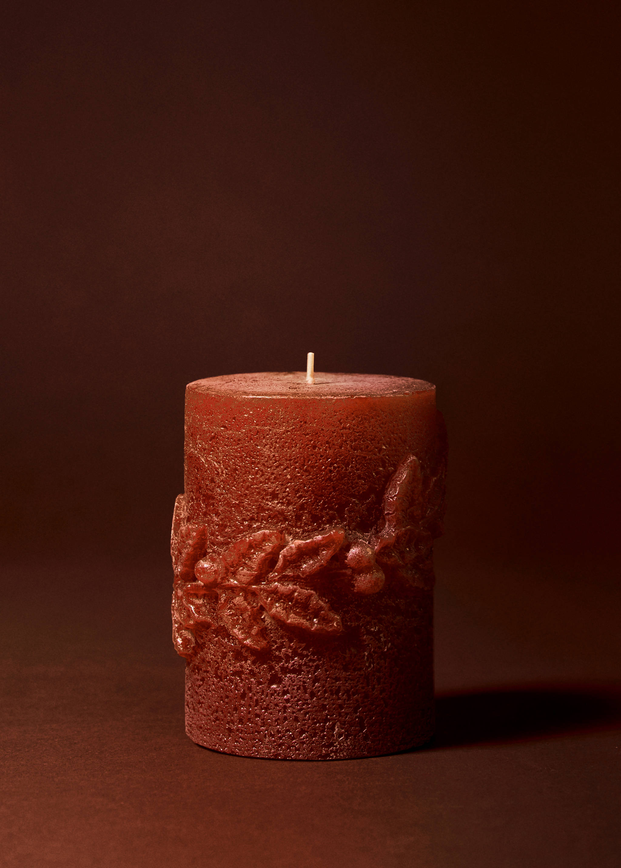 Candela decorativa foglie piccola - Piano generale