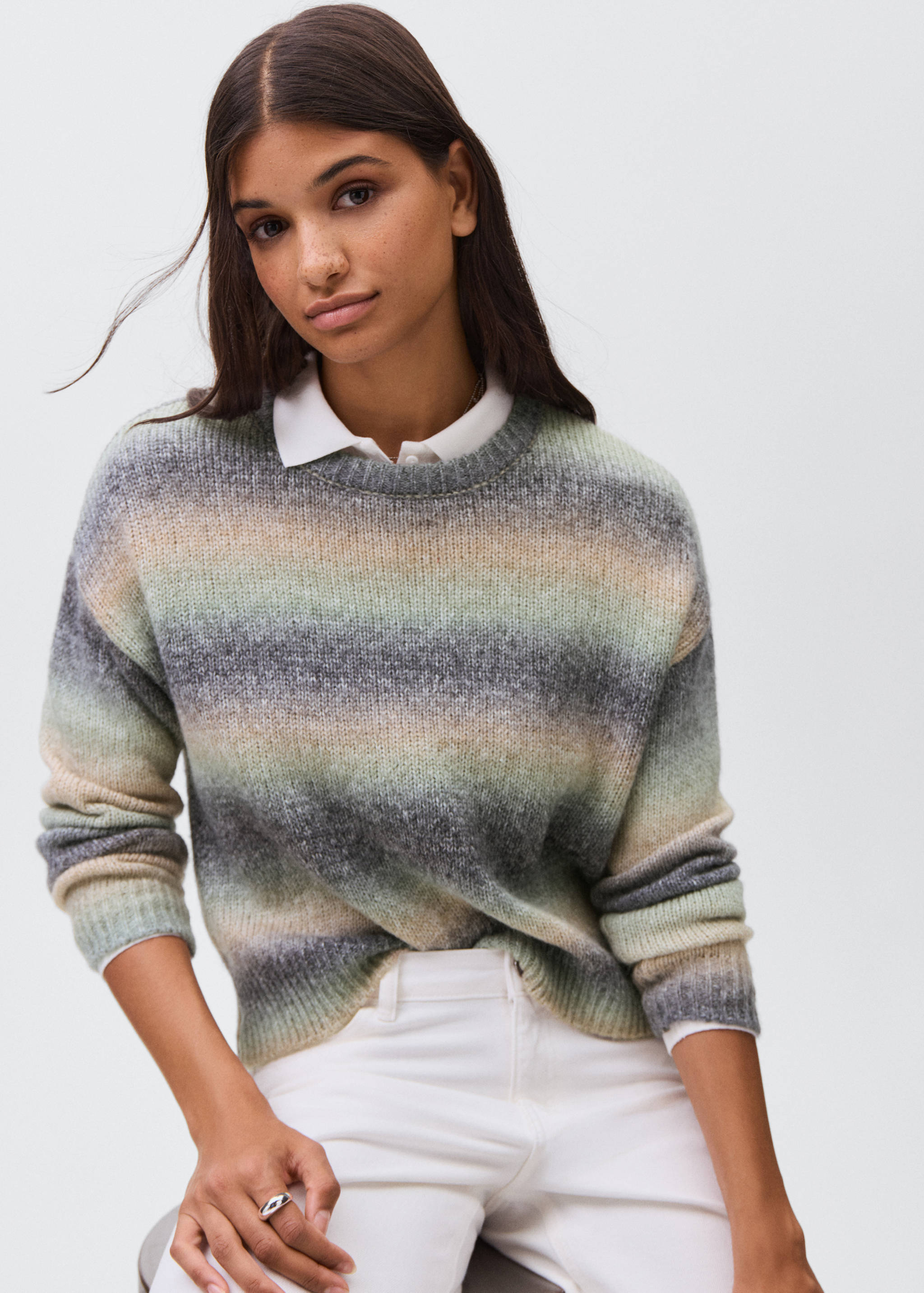 Multi-coloured knit sweater - Details of the article 2