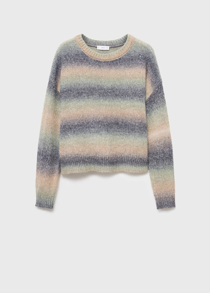 Multi-coloured knit sweater — Green