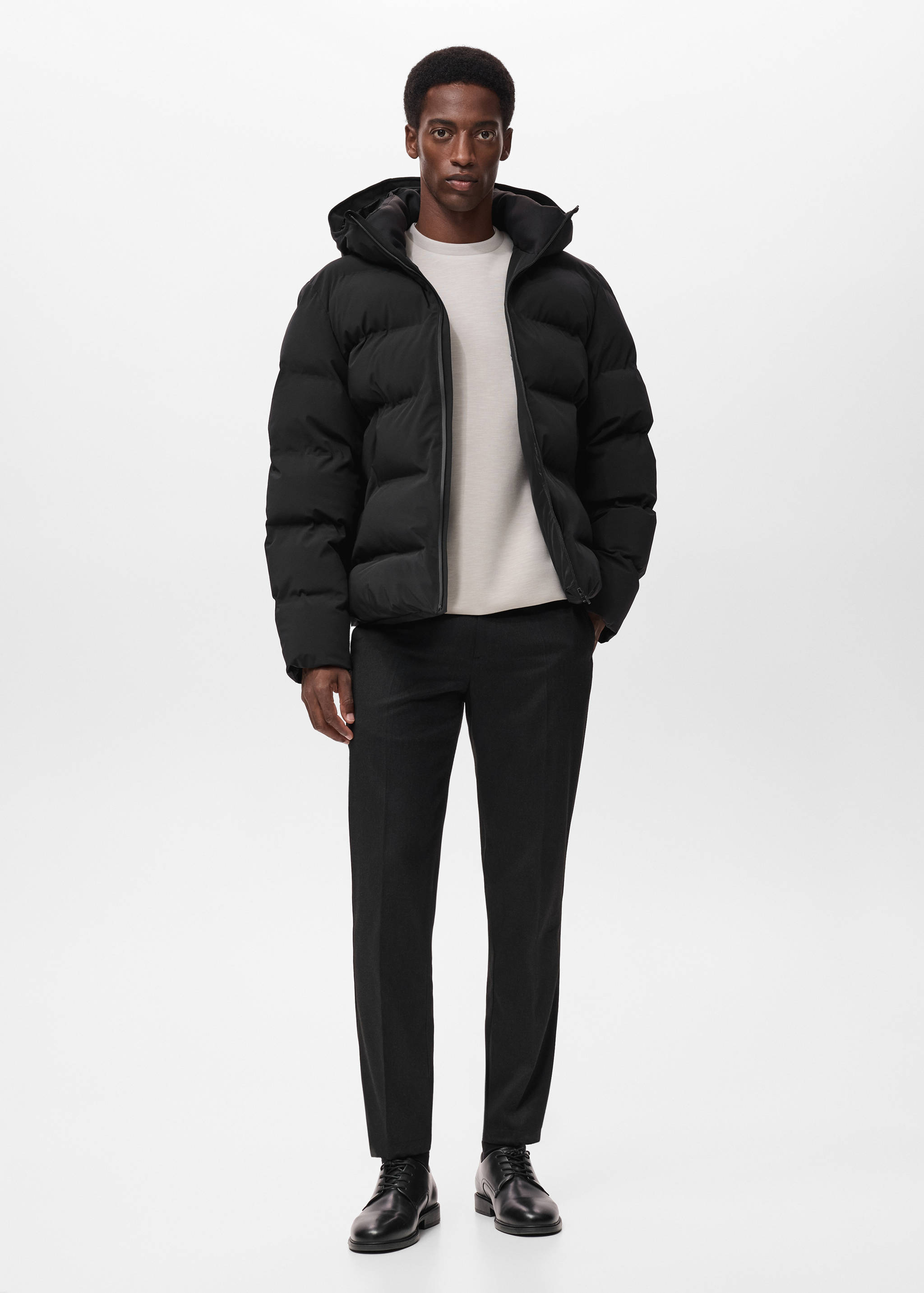 Anorak matelassé tissu imperméable - Plan général