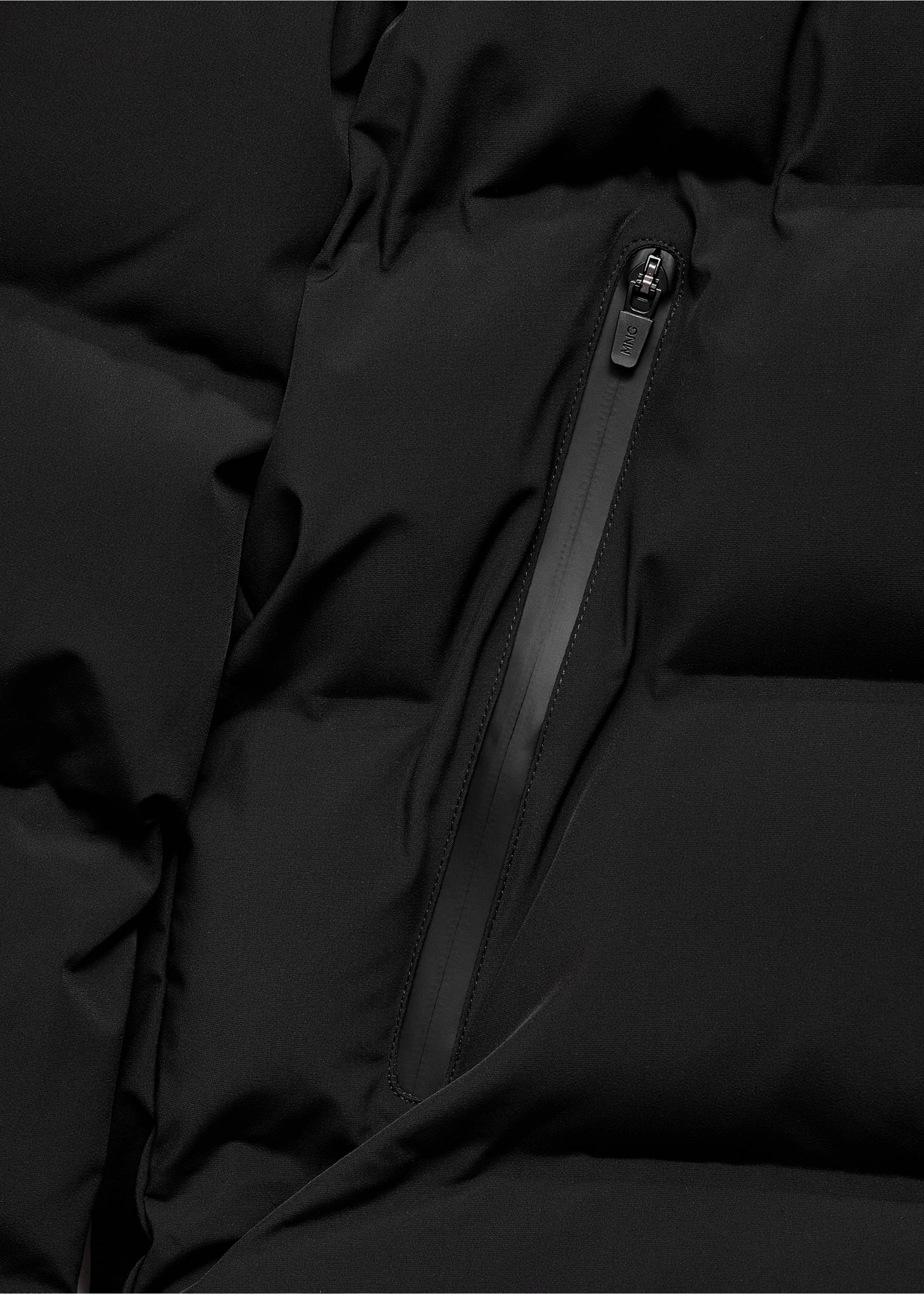 Anorak matelassé tissu imperméable - Détail de l'article 8, Noir. Ref: 17088265-00.