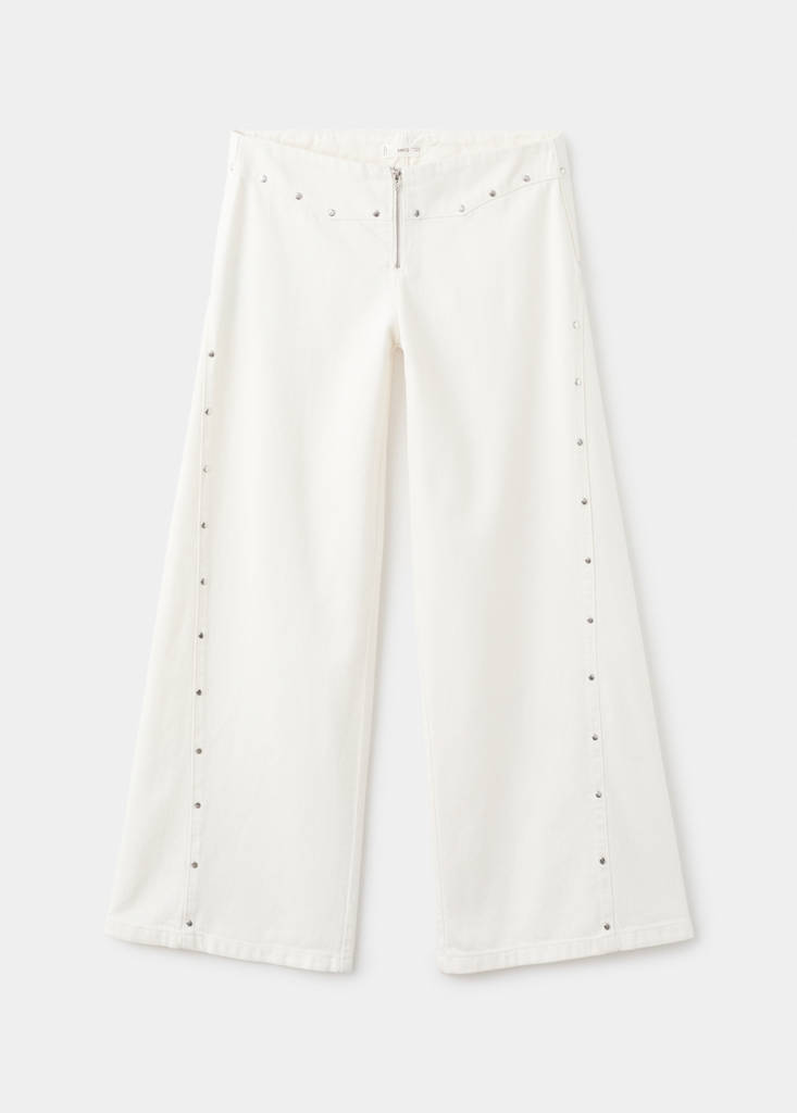Wide leg jeans with studs — Off White