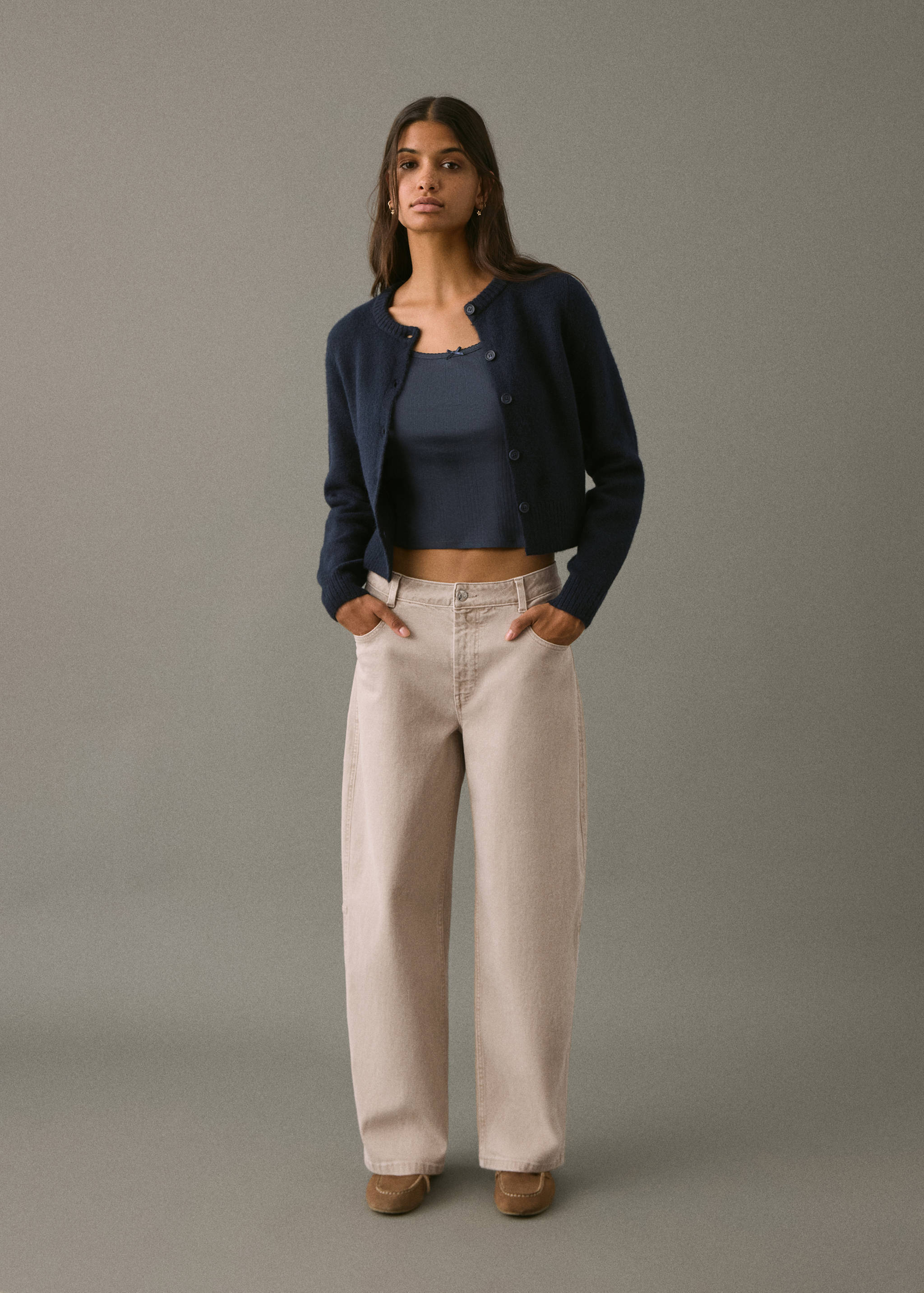 Balloon-Jeans mit niedriger Taille - Allgemeine Ansicht