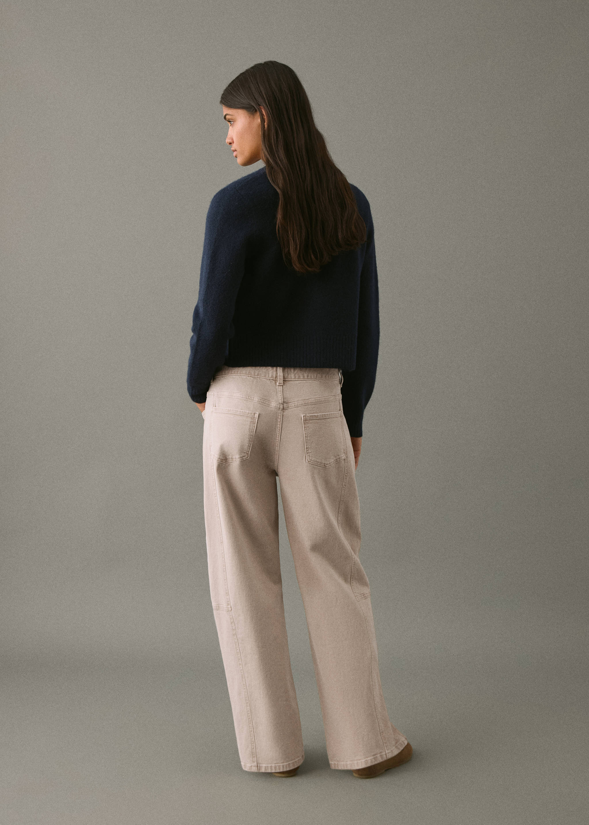 Balloon-Jeans mit niedriger Taille - Rückseite des Artikels