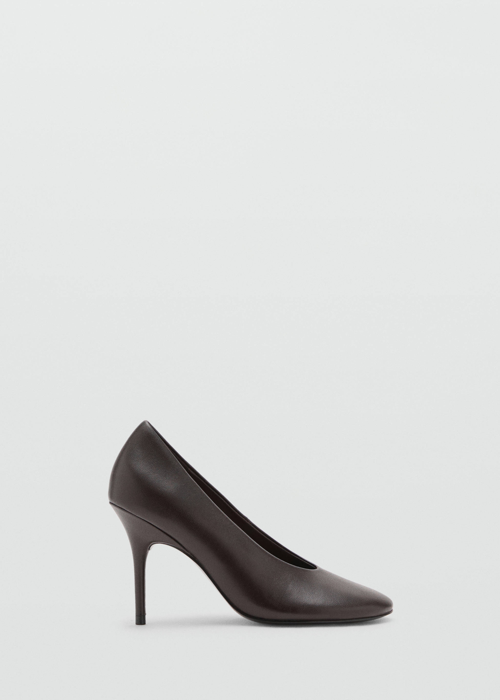 Round-toe leather high-heeled shoes - Article without model
