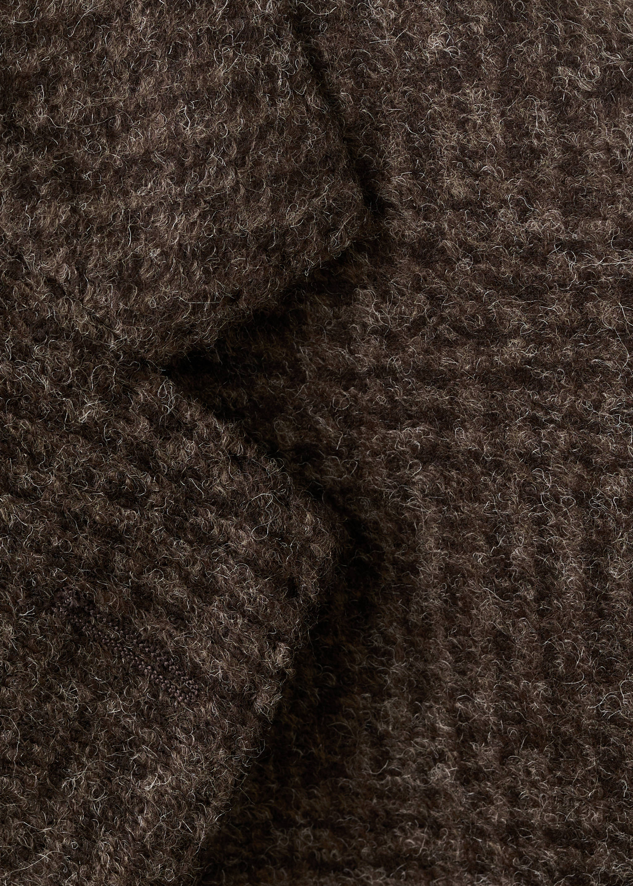 修身迷你格纹羊毛混纺外套 - null