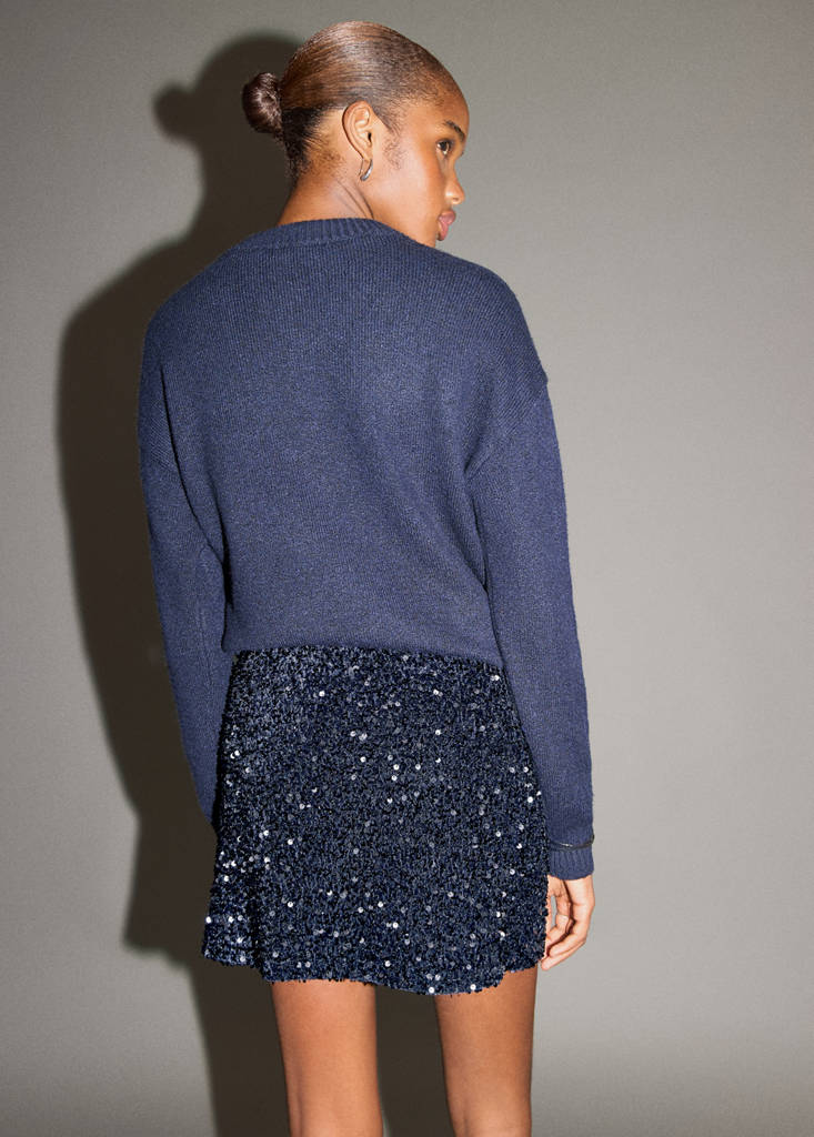 Sequin miniskirt — Navy