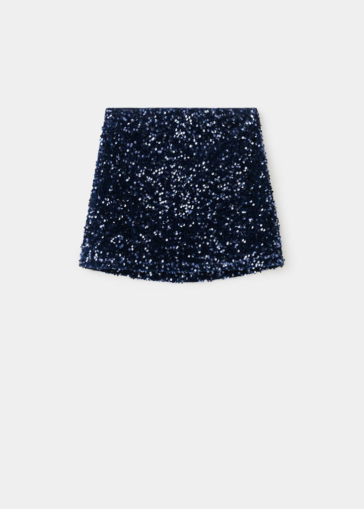 Sequin miniskirt — Navy