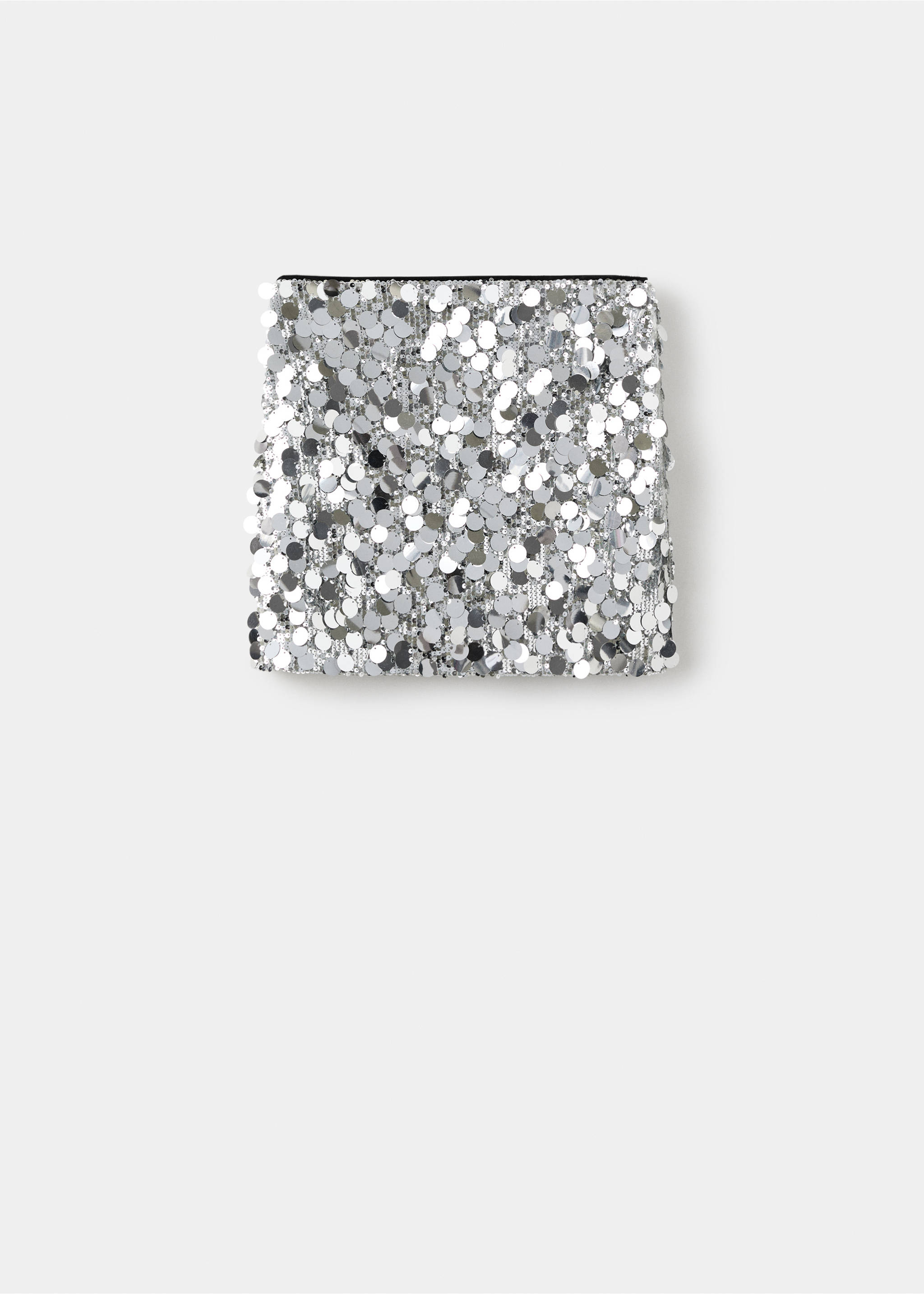 Юбка с пайетками - Изделие без модели, Серебро. Ref: 17088274-00.