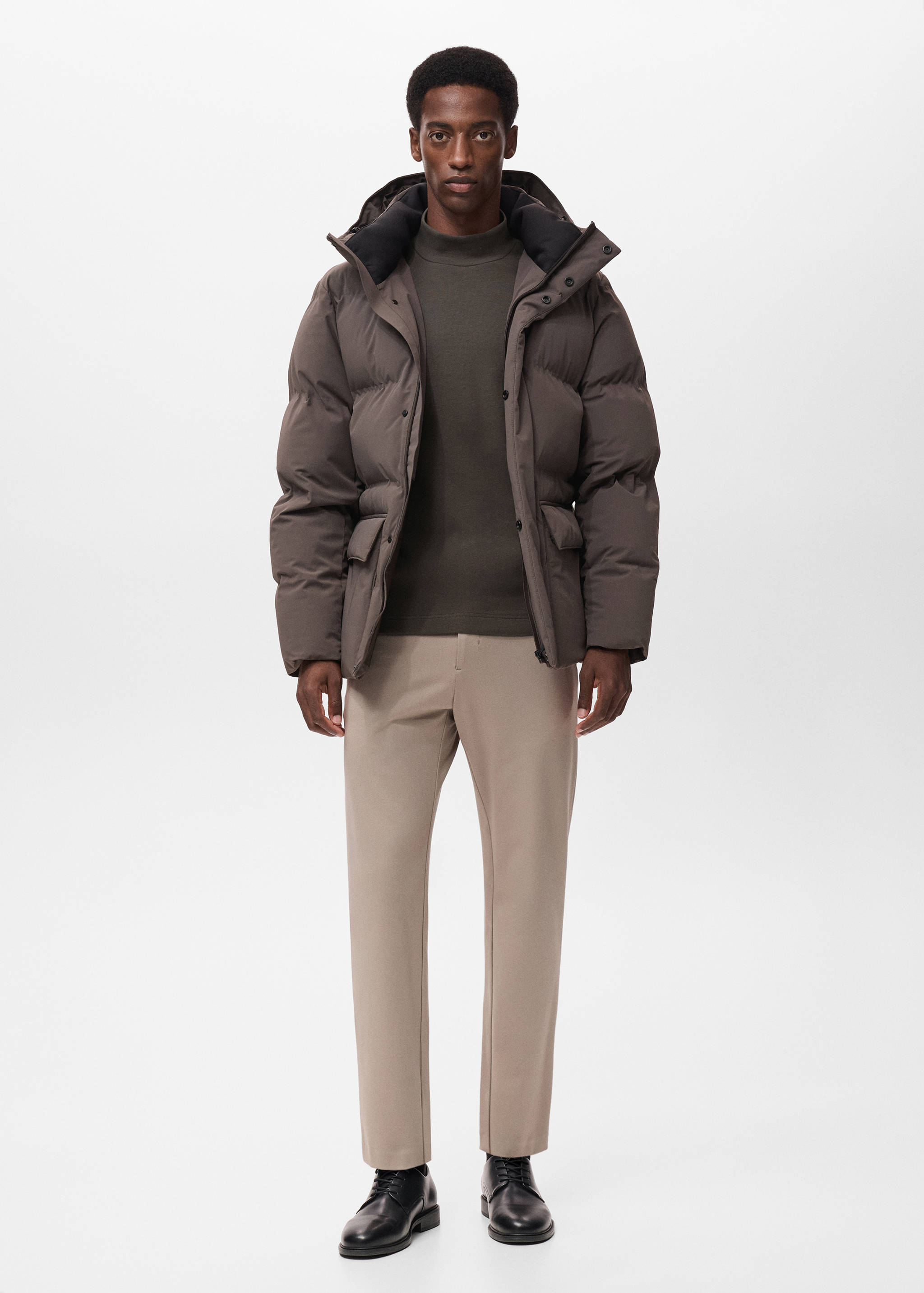 Long-sleeved t-shirt with perkins neck - General plane