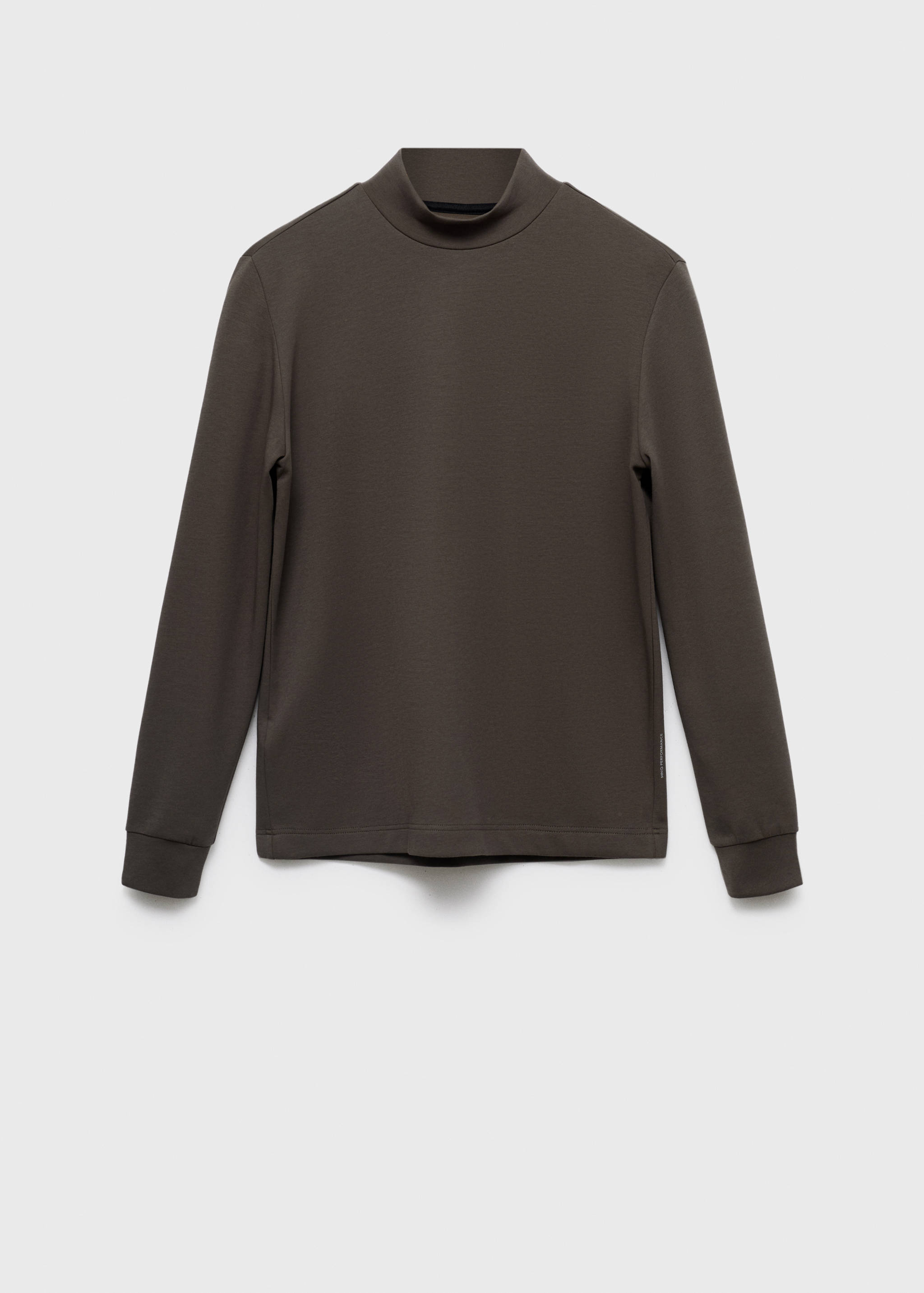 Long-sleeved t-shirt with perkins neck - Article without model