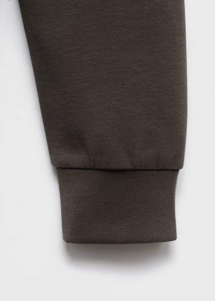 Perkins-neck long-sleeved t-shirt — Mink Grey