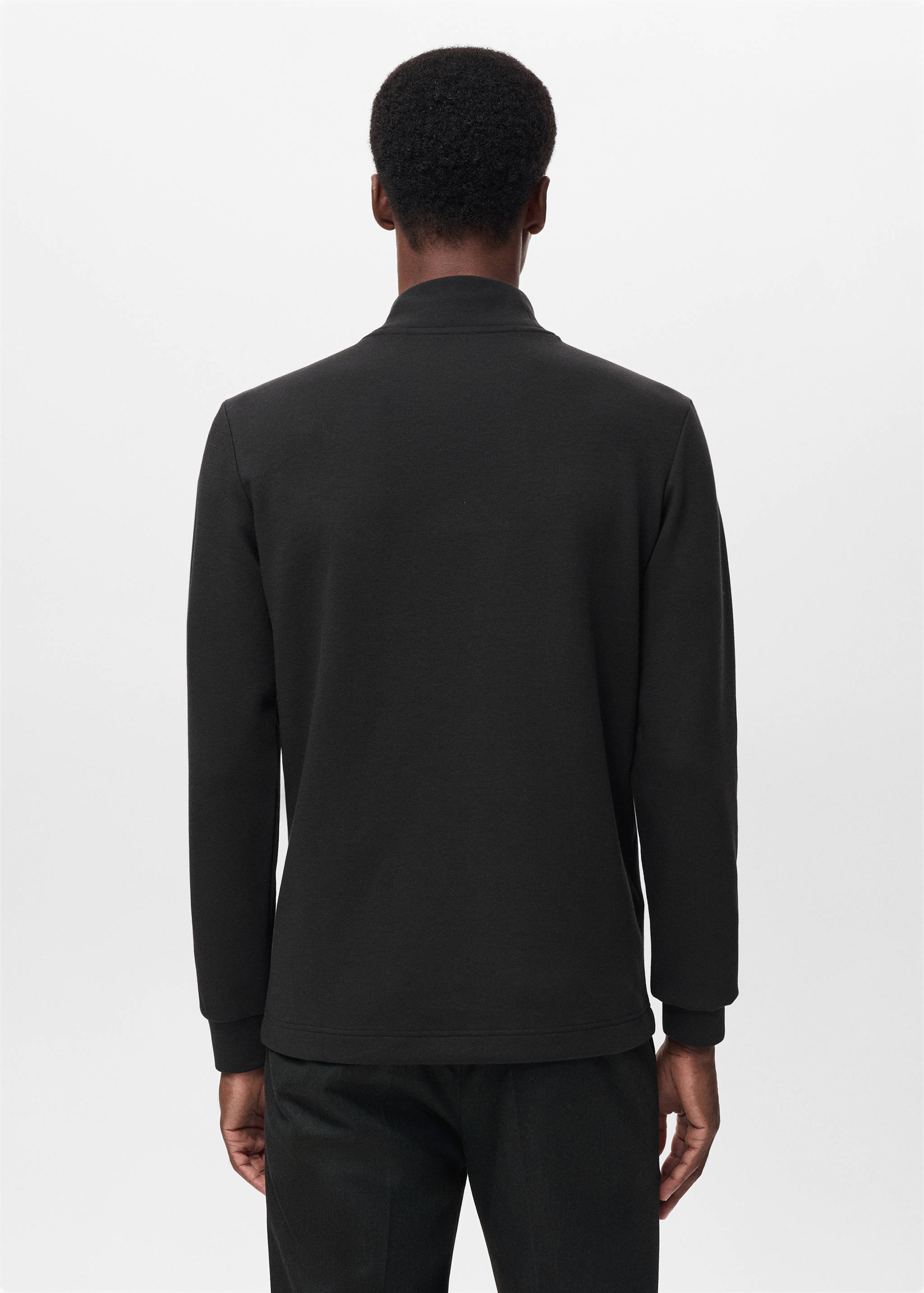 Long-sleeved t-shirt with perkins neck - Reverse of the article