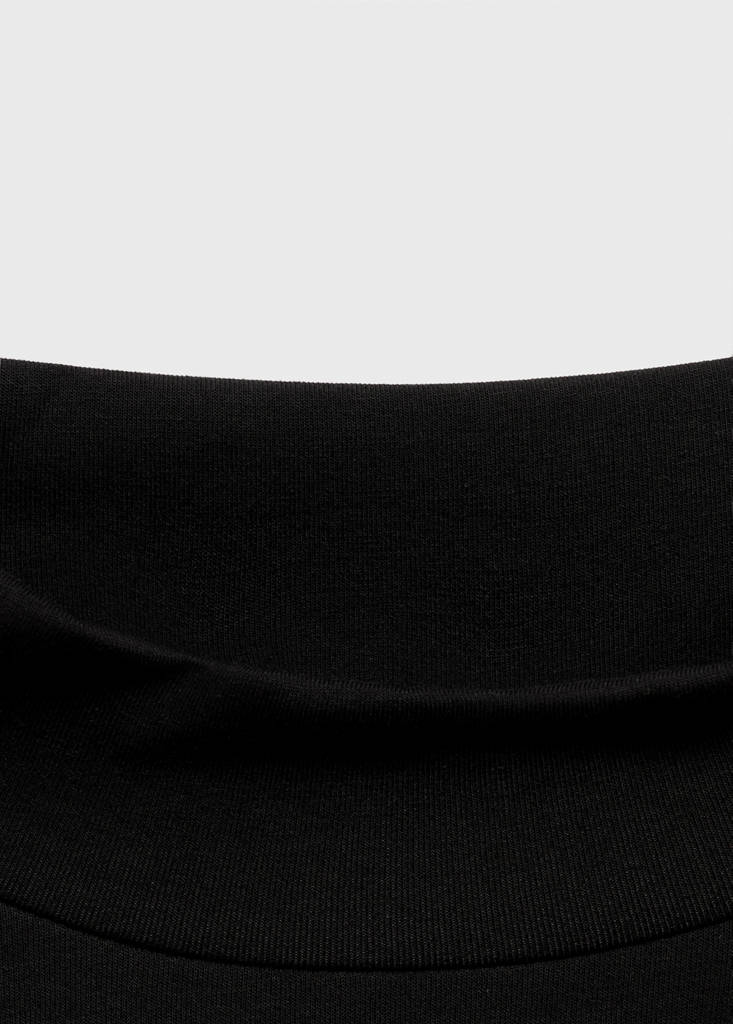 Perkins-neck long-sleeved t-shirt — Black