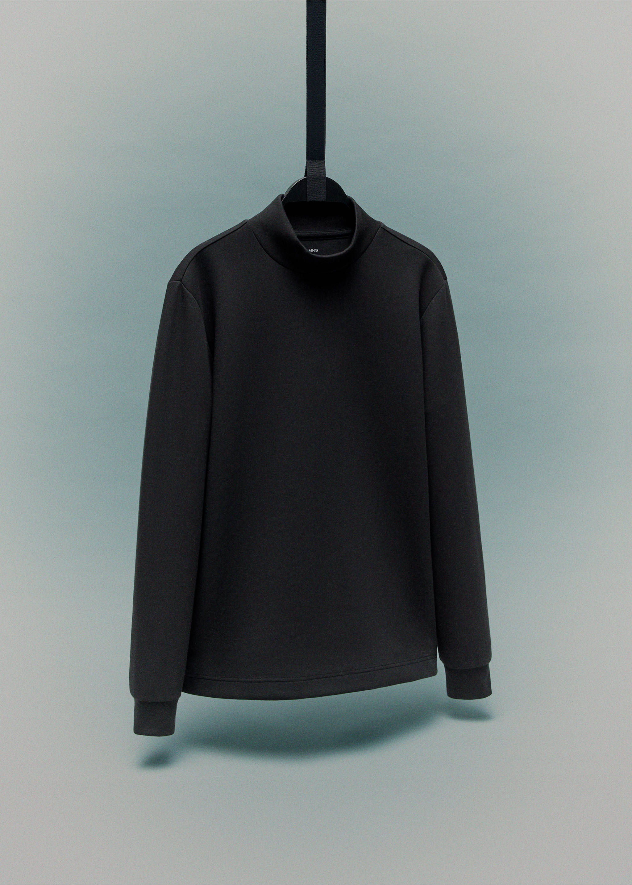 Camiseta manga larga cuello perkins - Detalle del artículo 9, Negro. Ref: 17088276-00.