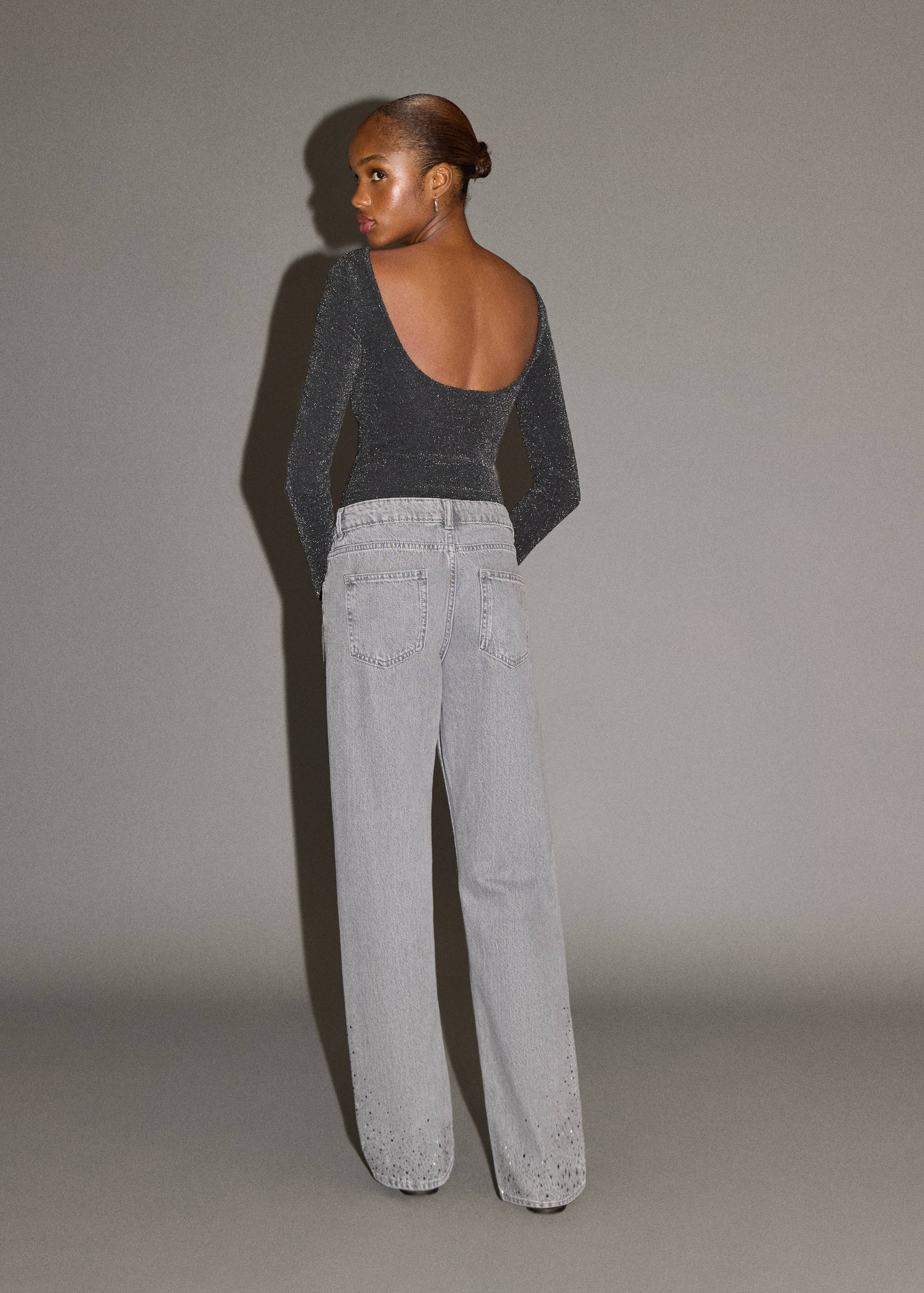 Open-back lurex bodysuit - Reverse of the article