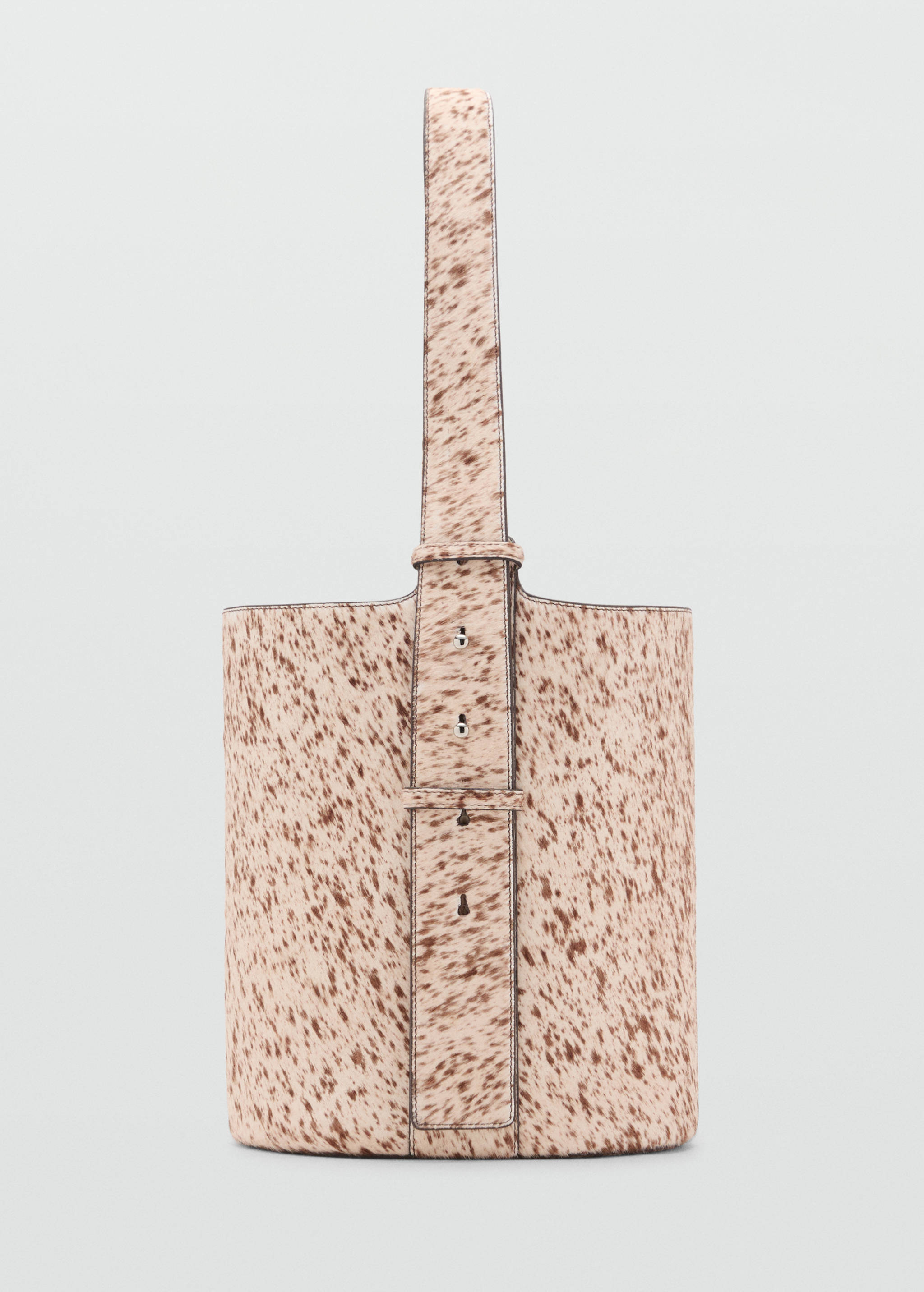 Leather and fur bucket bag - Article without model